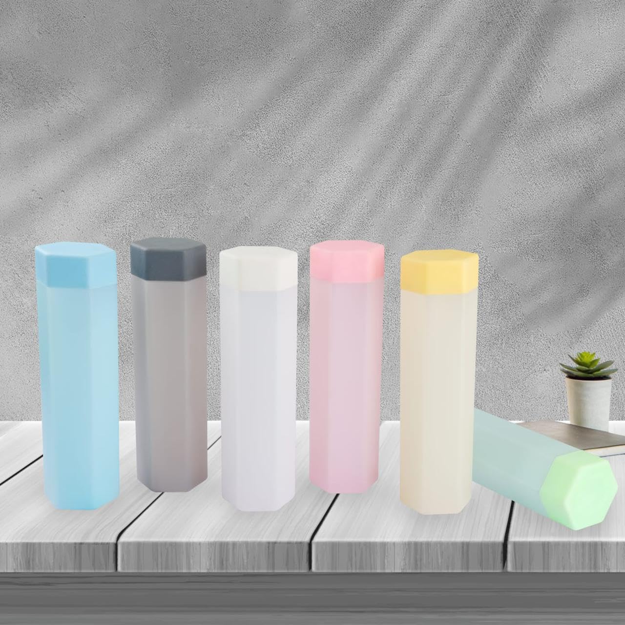 ECODEX 100% Food Grade BPA-Free Plastic Water Bottle - 900ml Square Fridge Storage Container with Soft Touch Finish (6-Pack) - Perfect for Juice, Iced Tea, Meal Prep & Office Hydration