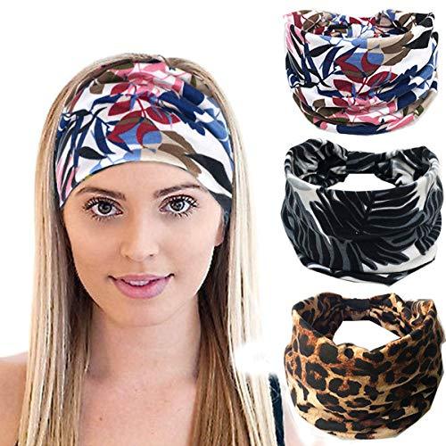 Non-Slip Yoga Headbands for Women - 5 Pack Stretchy Hair Accessories for Workouts, Running & Fitness - Cute & Comfortable Head Wraps for Active Lifestyles