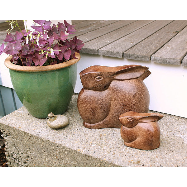 Achla Designs Moon Bunny Garden Statue - MNB 01 & MNB 02 - Outdoor Decor for Patio, Lawn, and Fairy Gardens