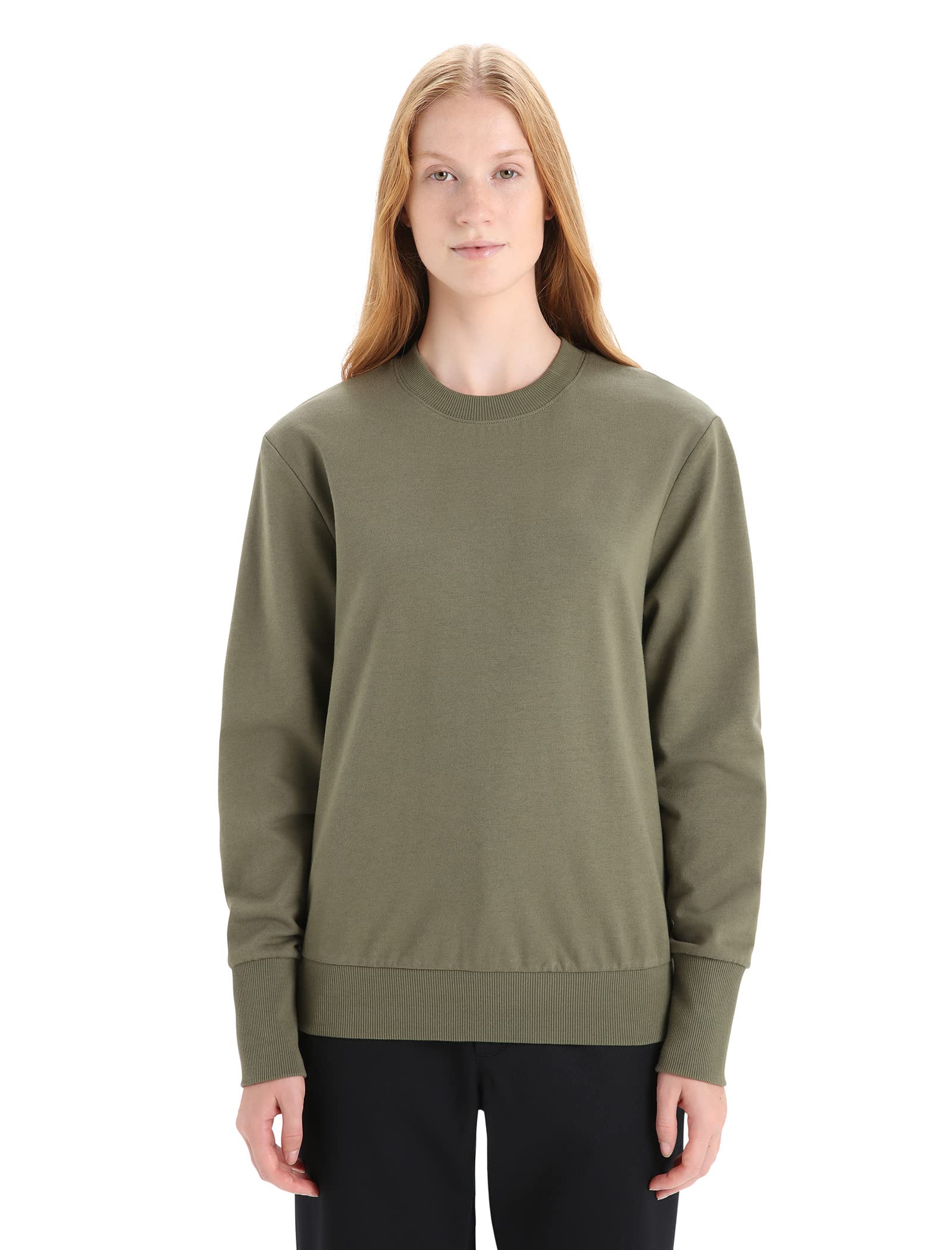 Icebreaker Merino Women's Central II Long Sleeve Sweatshirt - Soft Wool Pullover for Hiking, Travel & Everyday Wear