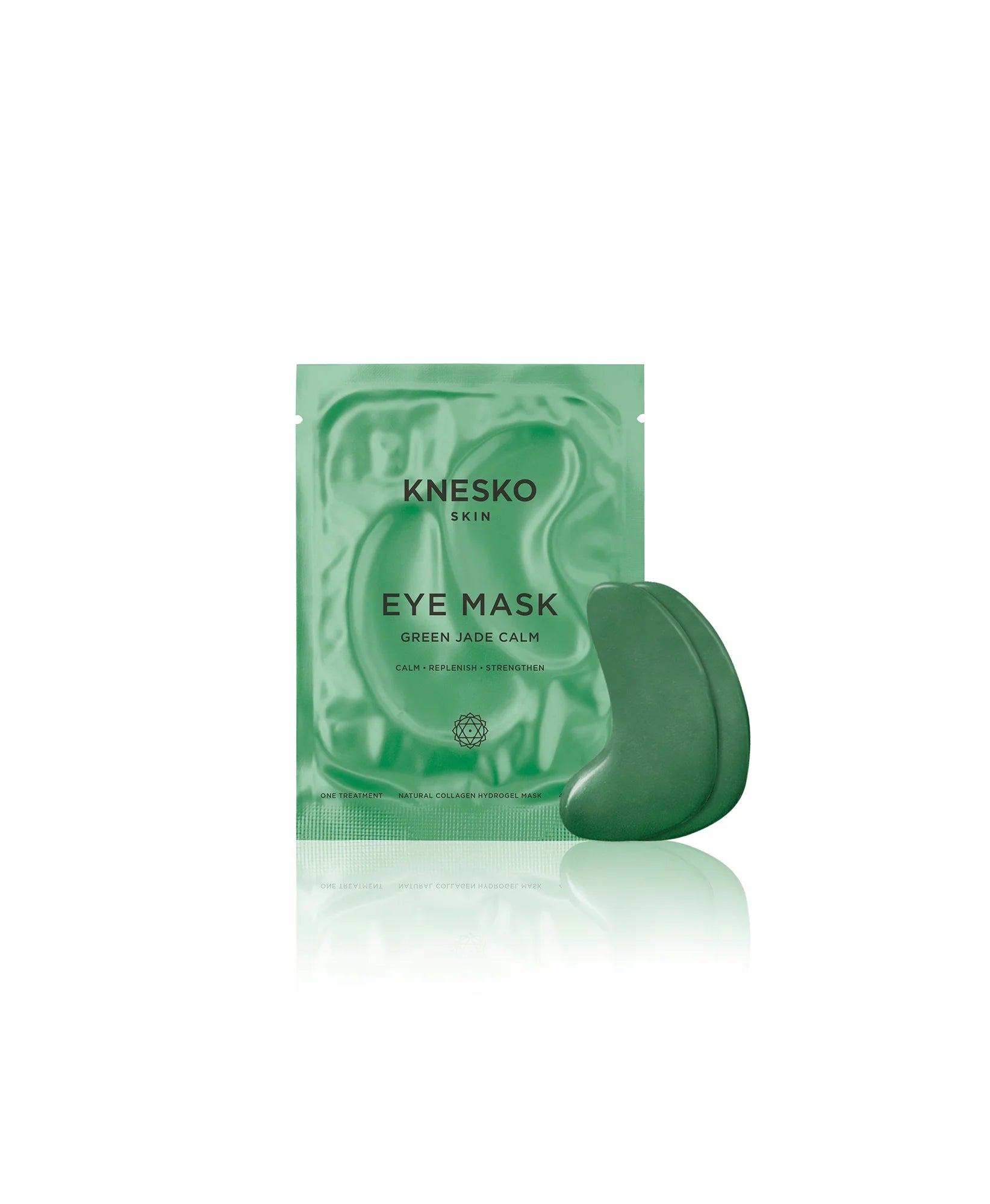 KNESKO Jade Eye Mask for Dark Circles & Puffiness - Cooling Under Eye Patches for Relaxation & Skincare - Perfect for Spa, Travel & Nighttime Routine