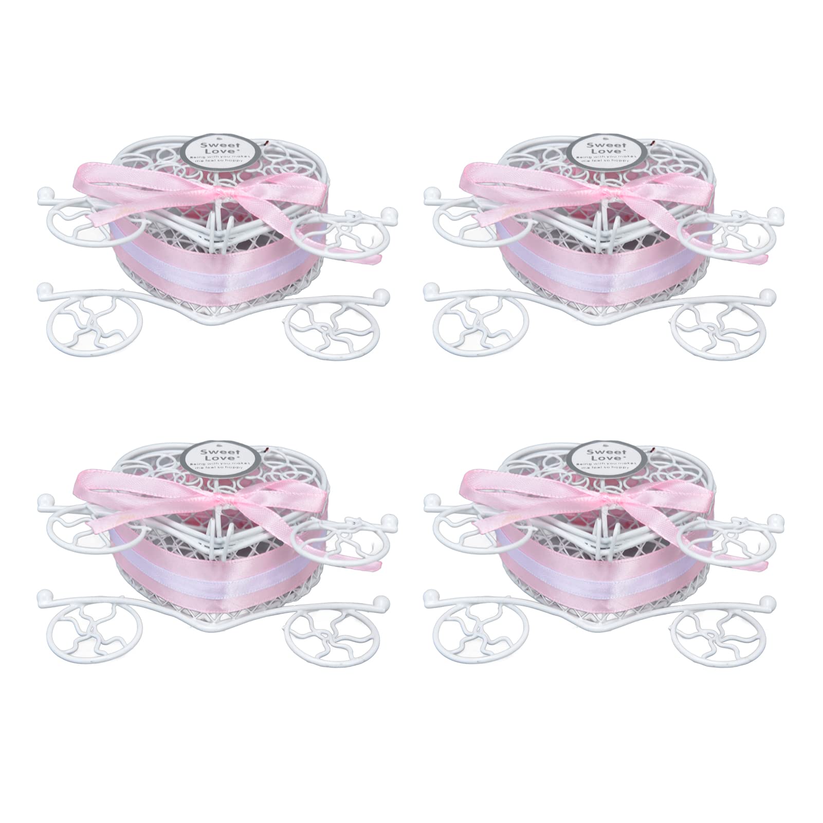 4PCS Heart Shaped Gift Box Tinplate - Romantic Pink Valentine's Day Gift Boxes for Wedding, Anniversary, Birthday Party & Christmas Decorations - Perfect for Jewelry, Chocolates & Small Gifts