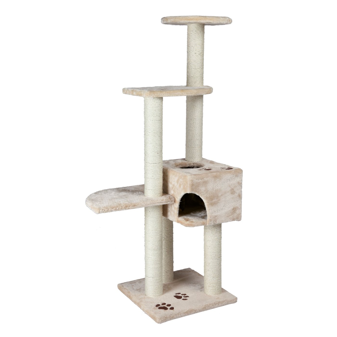 TRIXIE Cat Tree with Scratching Posts, Playhouse & Condo - Multi-Level Climbing Tower for Indoor Cats - Perfect for Play, Rest & Scratching Needs