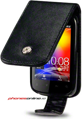 HTC Explorer Flip Case - Black Protective Cover for HTC Explorer Smartphone | Perfect for Work, Travel & Everyday Use