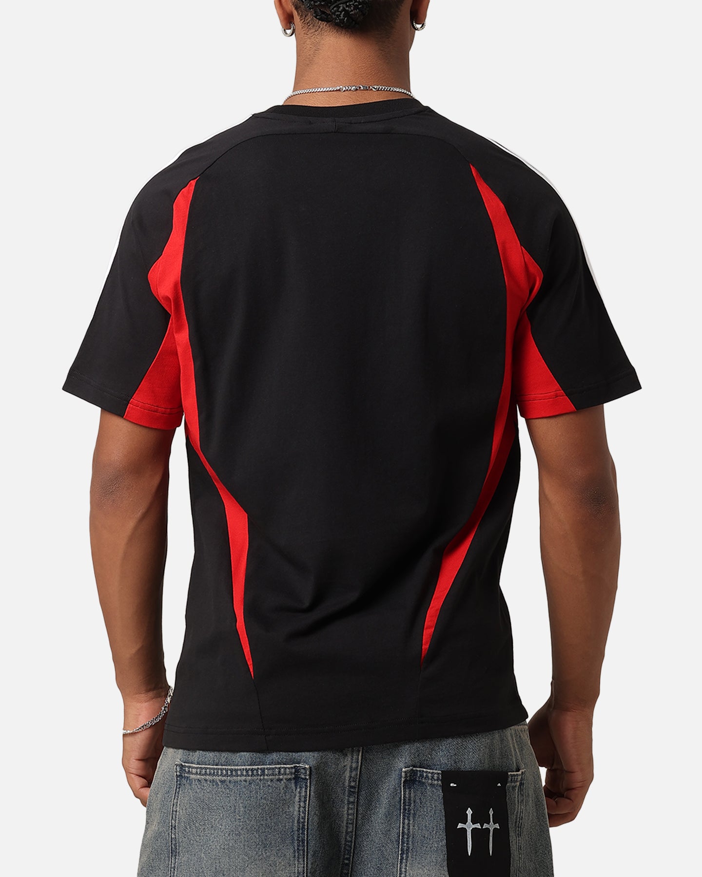 Adidas Archive T-Shirt for Men - Black & Better Scarlet Cotton Tee | Casual Wear, Street Style & Gym Outfit