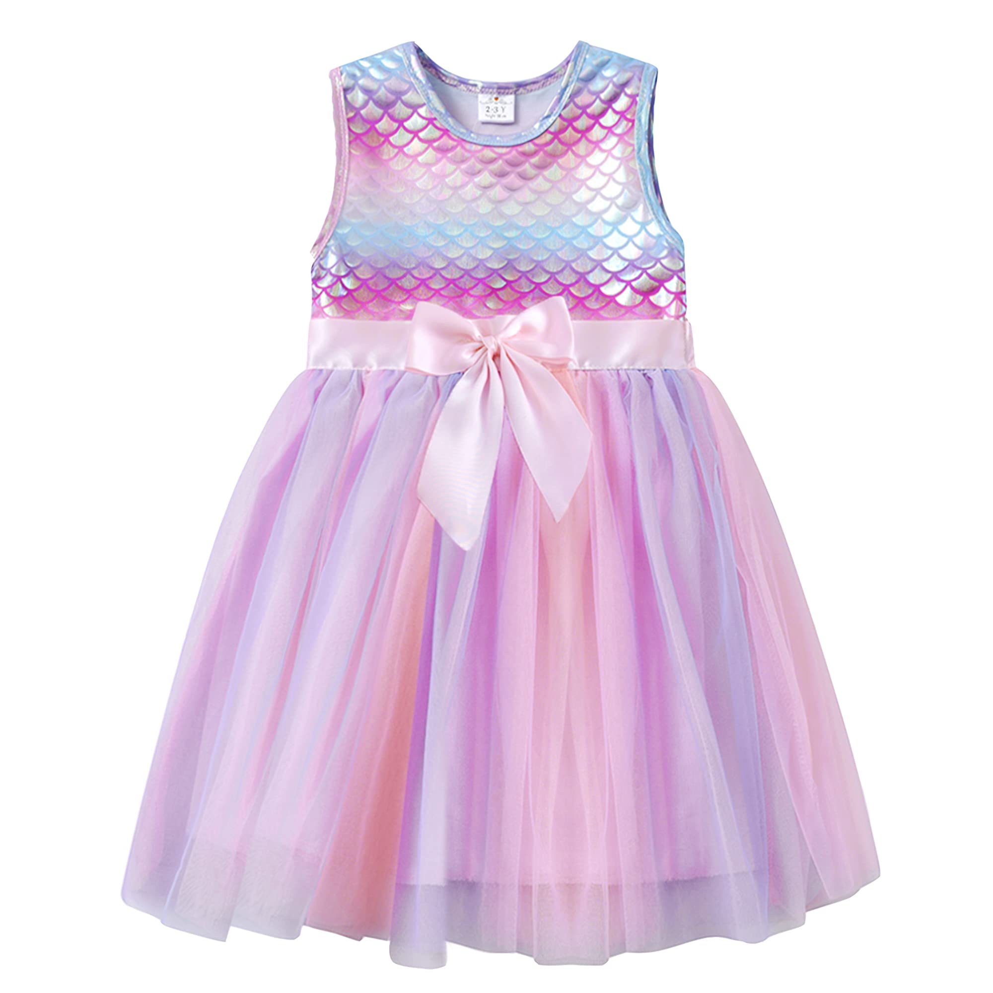VIKITA Toddler Girls Summer Dresses - Short Sleeve Tutu Party Outfits for Kids Ages 3-8 Years | Perfect for Daily Wear, Birthday Parties & Special Occasions