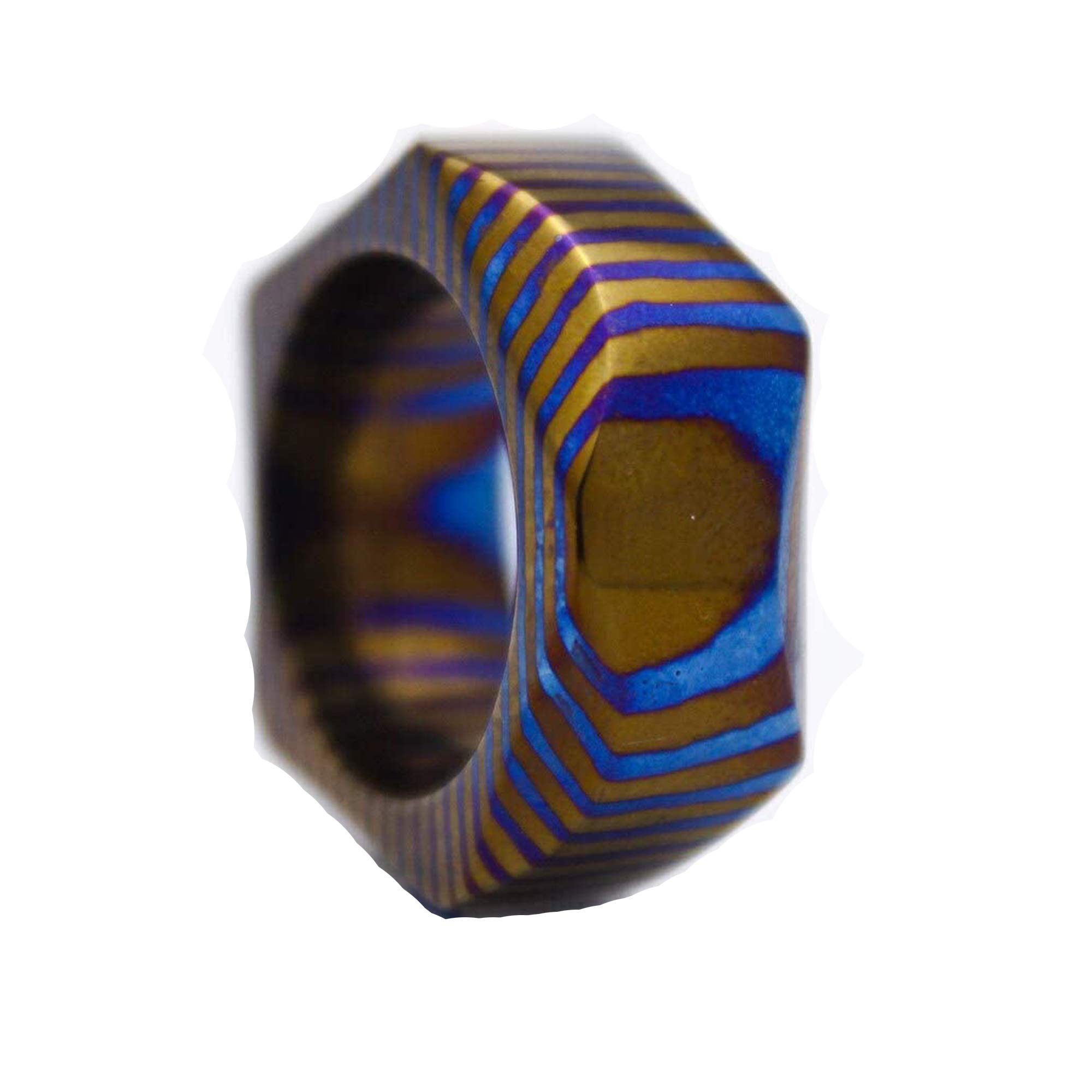 Handmade Damascus Steel Titanium Ring - Custom Comfort Fit Men's Wedding Band, Unisex Engagement Ring, Modern Statement Jewelry for Men - Perfect for Weddings, Anniversaries, and Everyday Wear