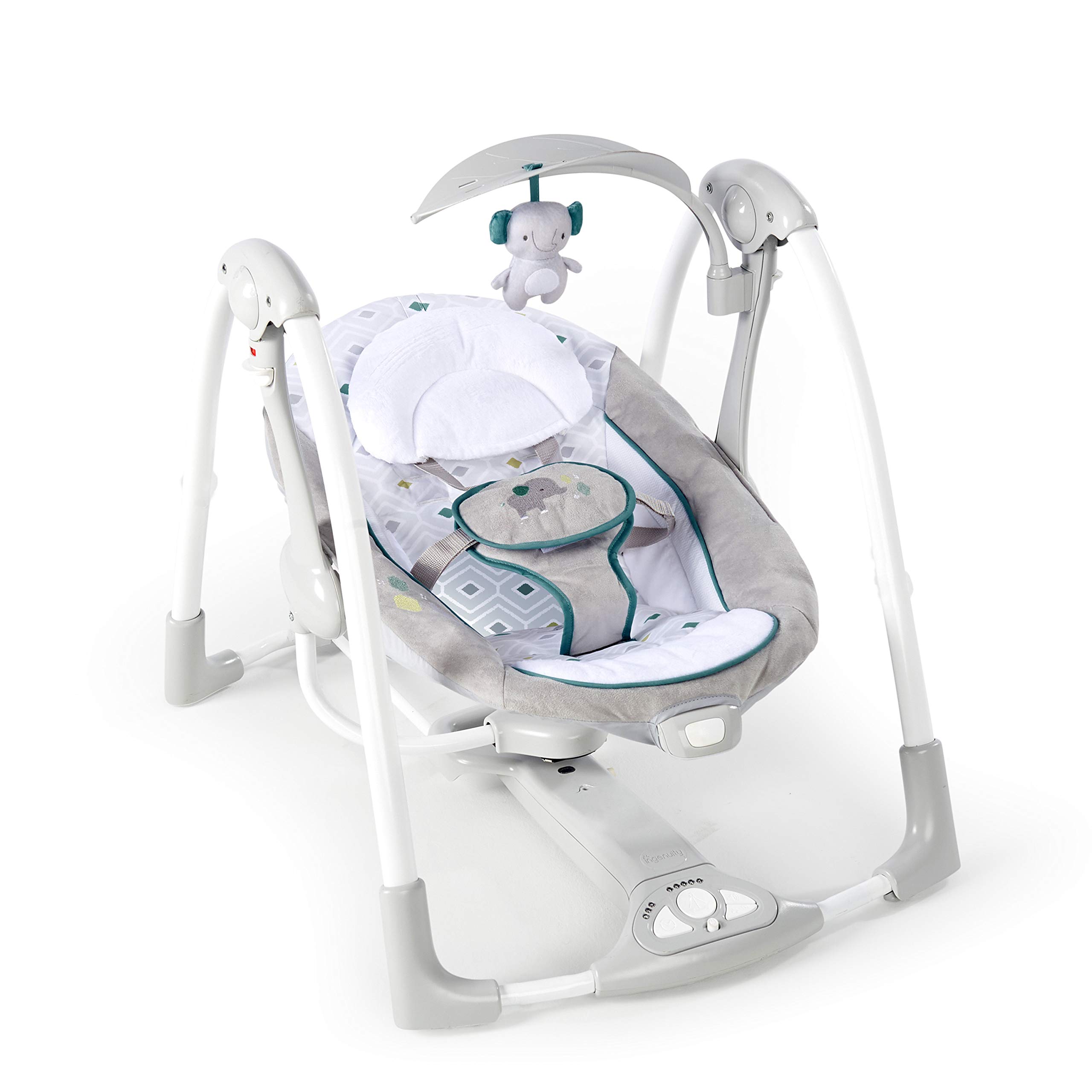 Ingenuity ConvertMe 2-in-1 Portable Baby Swing & Infant Seat with Auto Swing, Soothing Vibrations & Nature Sounds - Compact Design for 0-9 Months (6-20 lbs) - Perfect for Nursery, Travel & Hands-Free Parenting - Nash