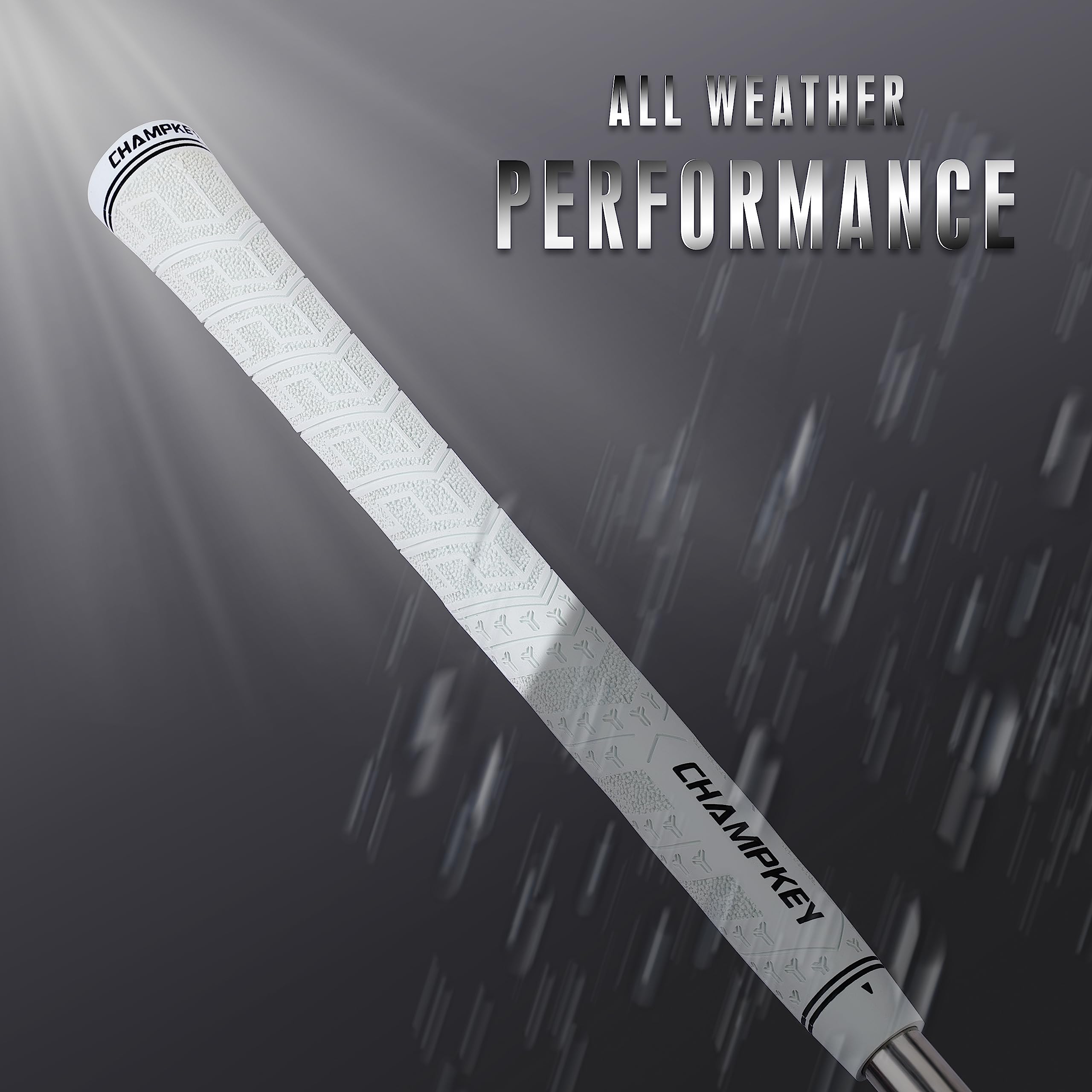 CHAMPKEY Y-PRO Performance Rubber Golf Grips 13 Pack with All Weather Control & Repair Kits - Superior Traction for Better Swing Control - Ideal for Golf Practice, Tournaments & Club Maintenance