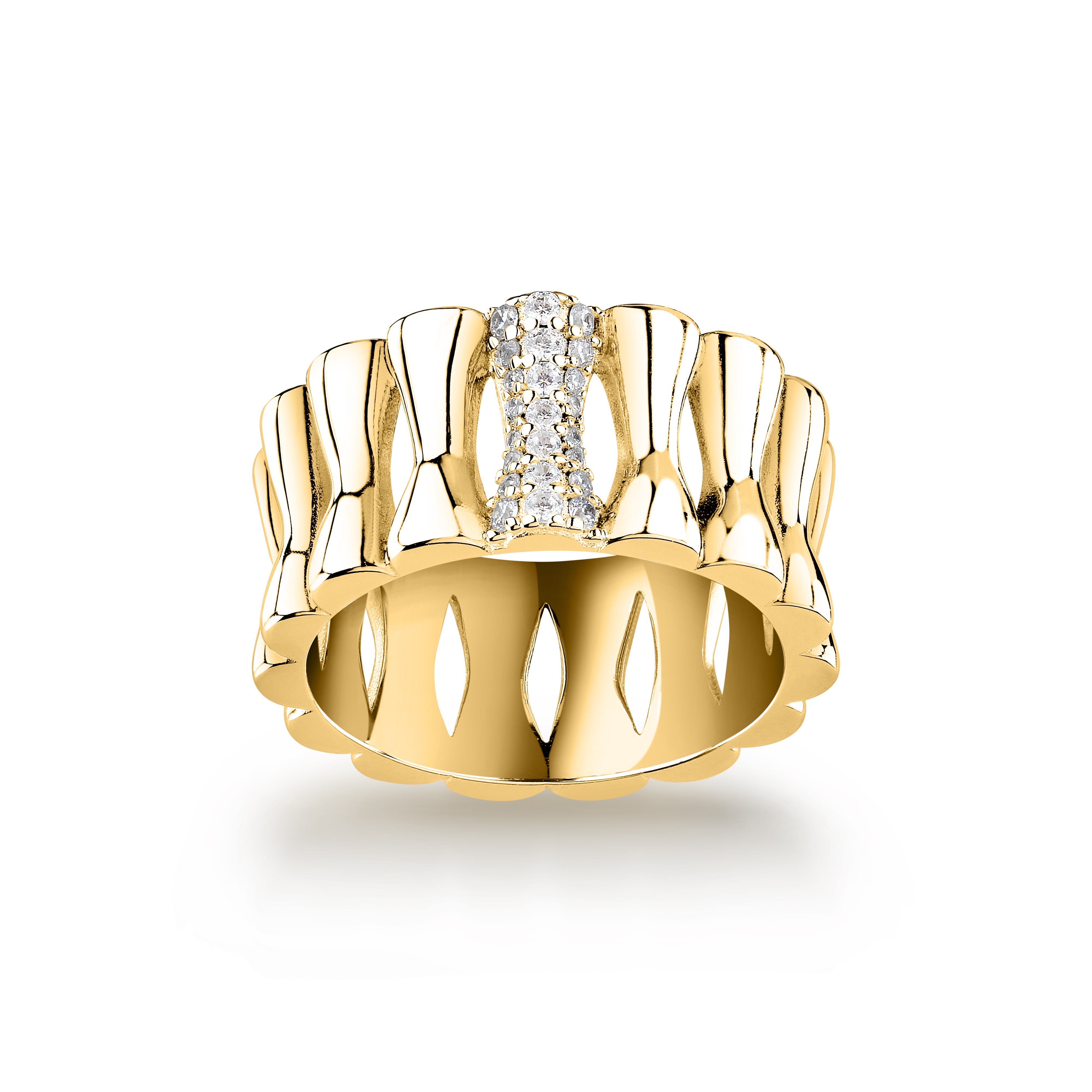 ANELLO DONNA MORELLATO ESSENZA SAWA19012 - Elegant Italian Gold-Plated Women's Ring for Everyday Wear & Special Occasions