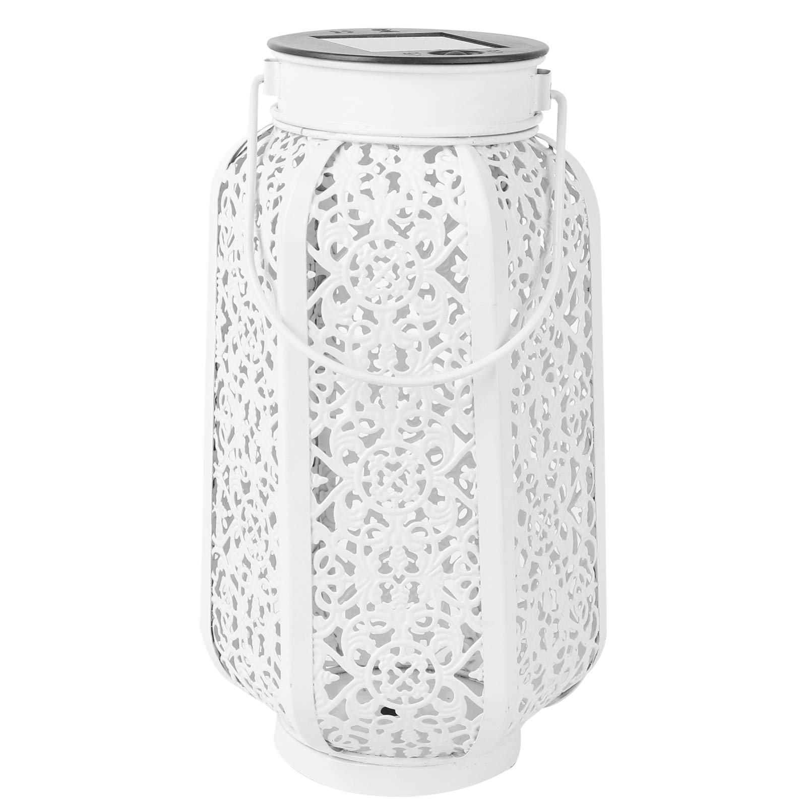 YARNOW Solar Lantern Outdoor - Waterproof LED Iron Hollow Decorative Light for Garden, Patio, Yard, Pathway - Romantic Ambiance Lighting for Evening Gatherings & Backyard Decor