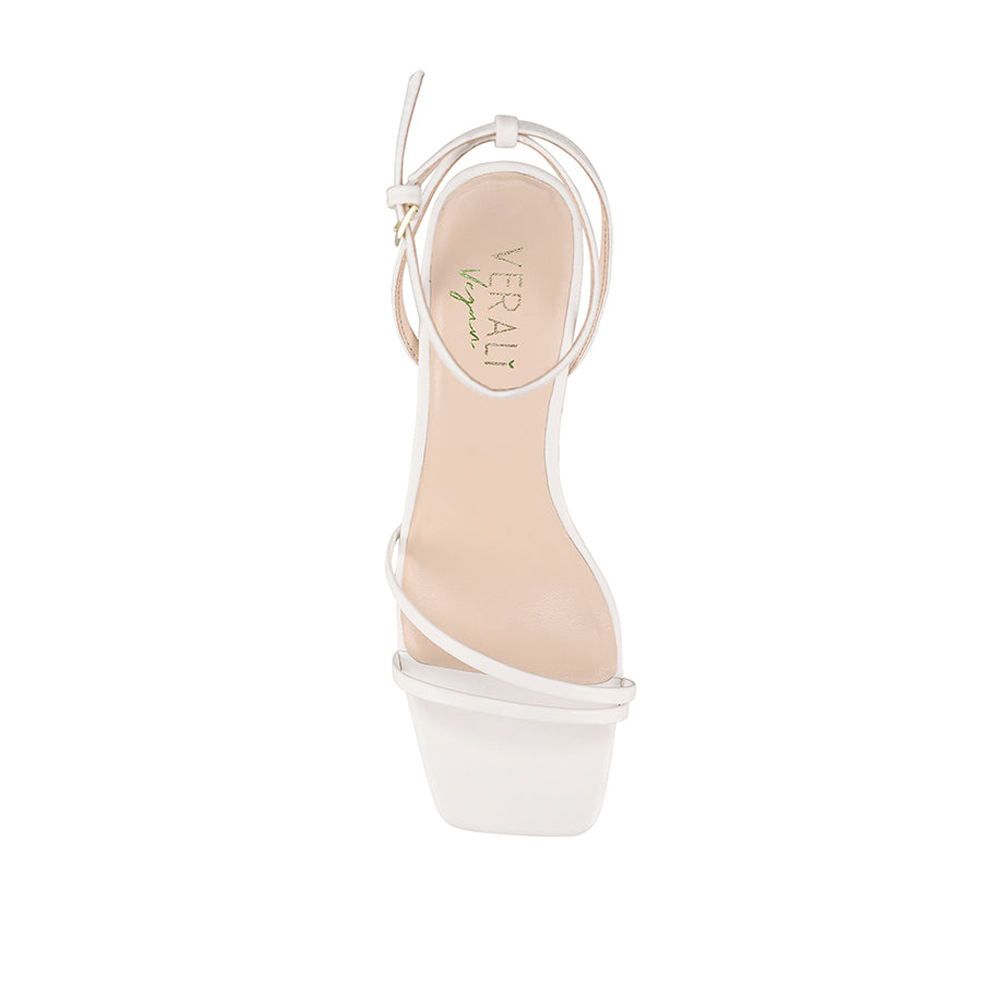 Stevie Block Heel Sandals for Women - Comfortable Chunky Heel Summer Sandals in Chalk White | Perfect for Beach, Wedding & Casual Outfits