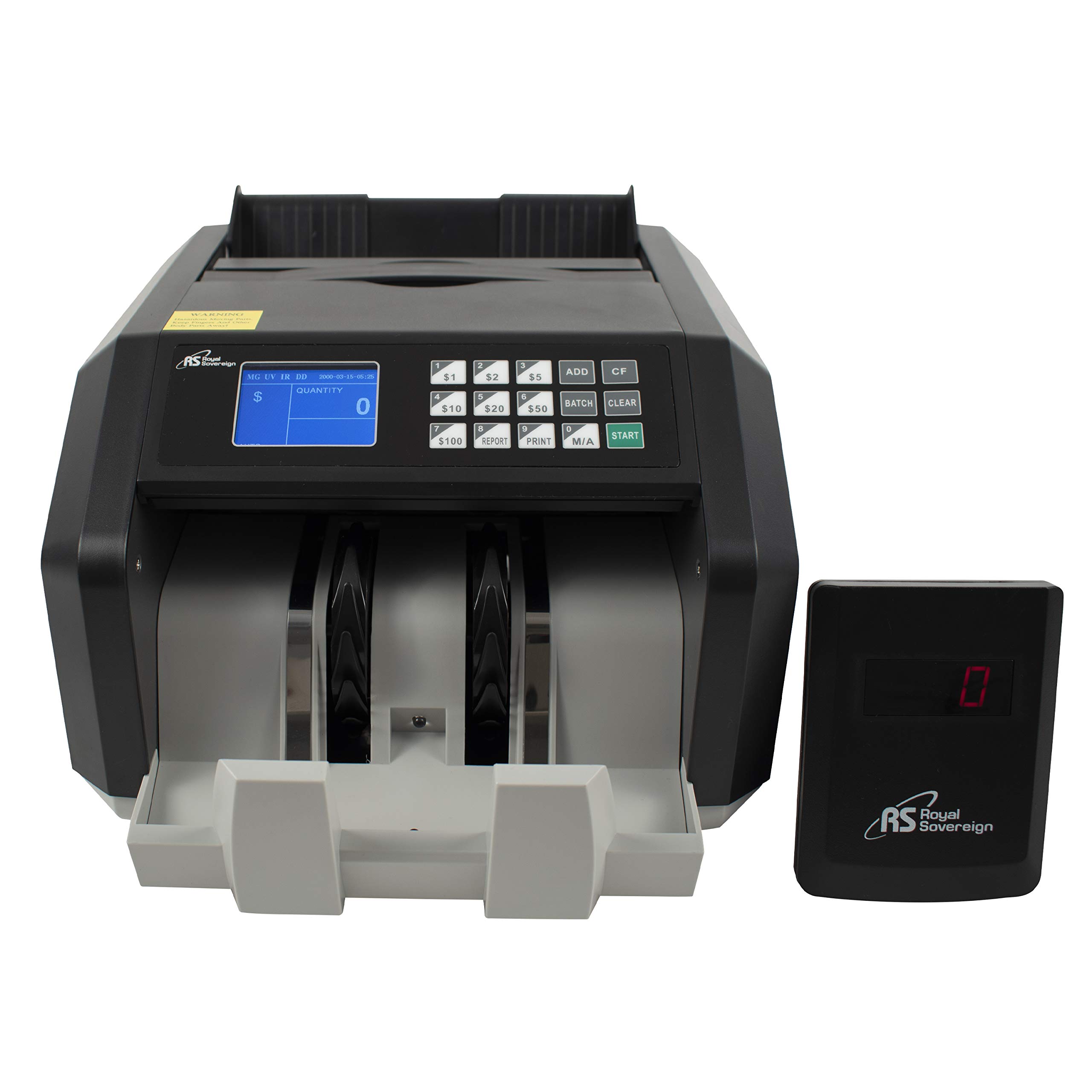 Royal Sovereign RBC-ES250 High Speed Money Counter Machine with UV/MG/IR Counterfeit Detection & Value Counting - Perfect for Banks, Retail Stores, and Cash-Intensive Businesses