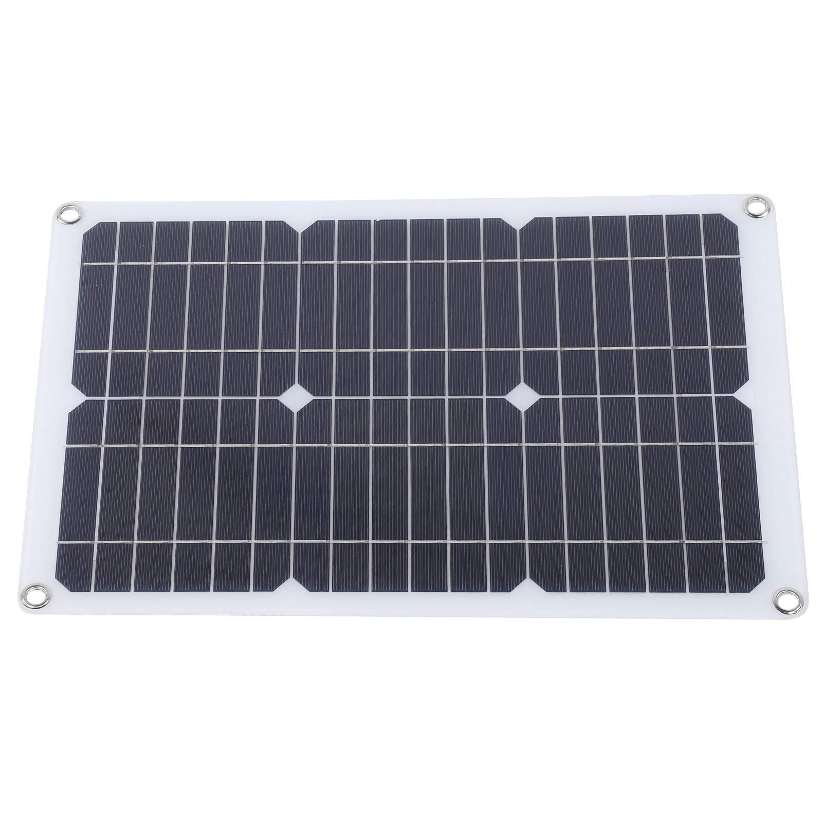 01 02 015 Solar Panel Charger - 18V 20W Monocrystalline Silicon Dual USB Portable Solar Charger for iPhone Android Phones, Sports Cameras - Perfect for Camping, Hiking, Emergency Power Outages