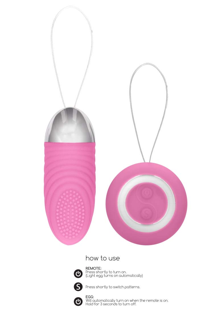 Simplicity by Shots America - Ethan - Rechargeable Wireless Remote Control Vibrating Egg - Pink - Adult Intimate Toy for Couples Play & Solo Pleasure