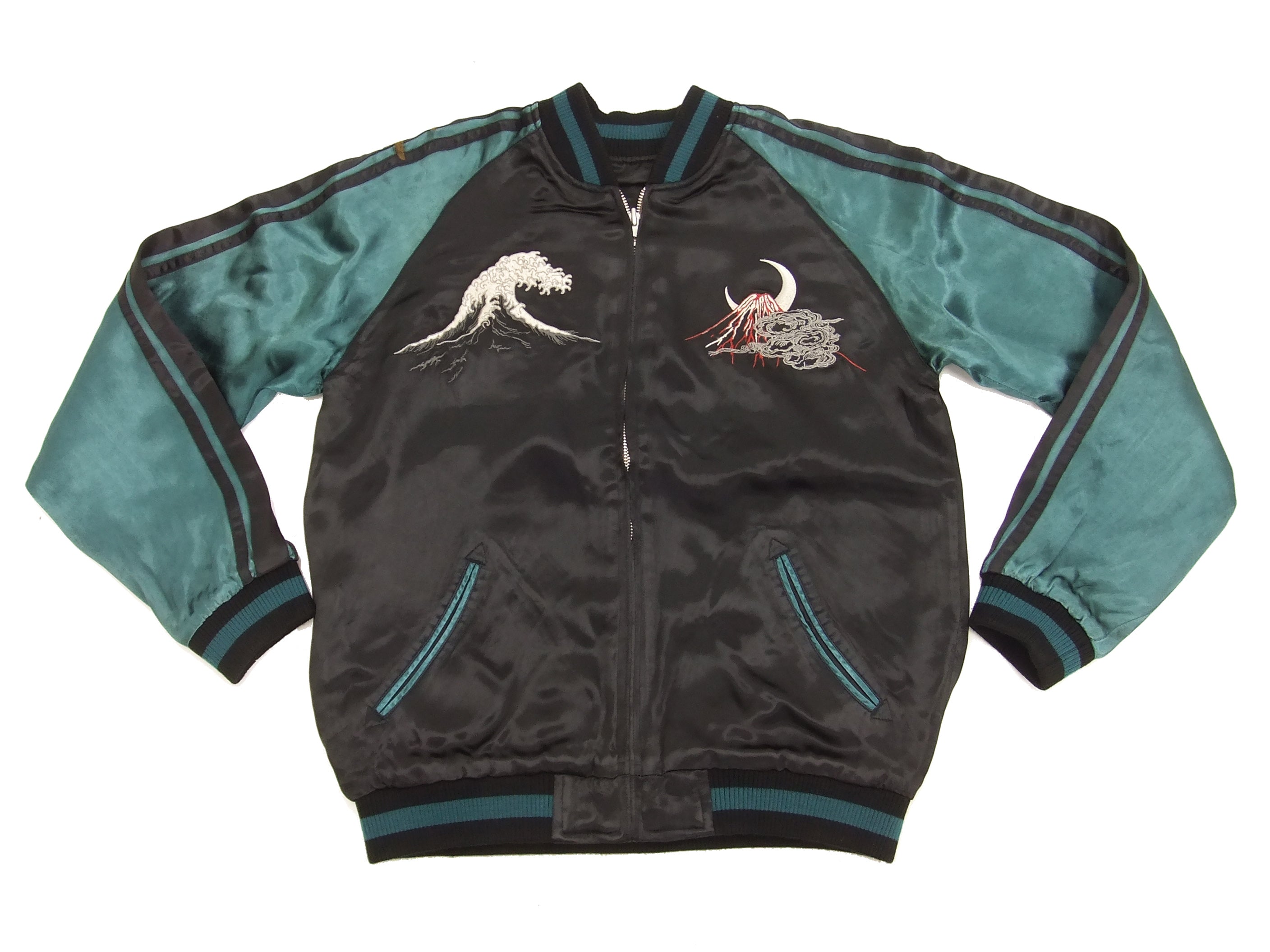 Hanatabi Gakudan Men's Japanese Souvenir Jacket - Phoenix Hi no Tori Sukajan Bomber (TZSJ 002) | Vintage Asian Streetwear for Casual & Festival Outfits