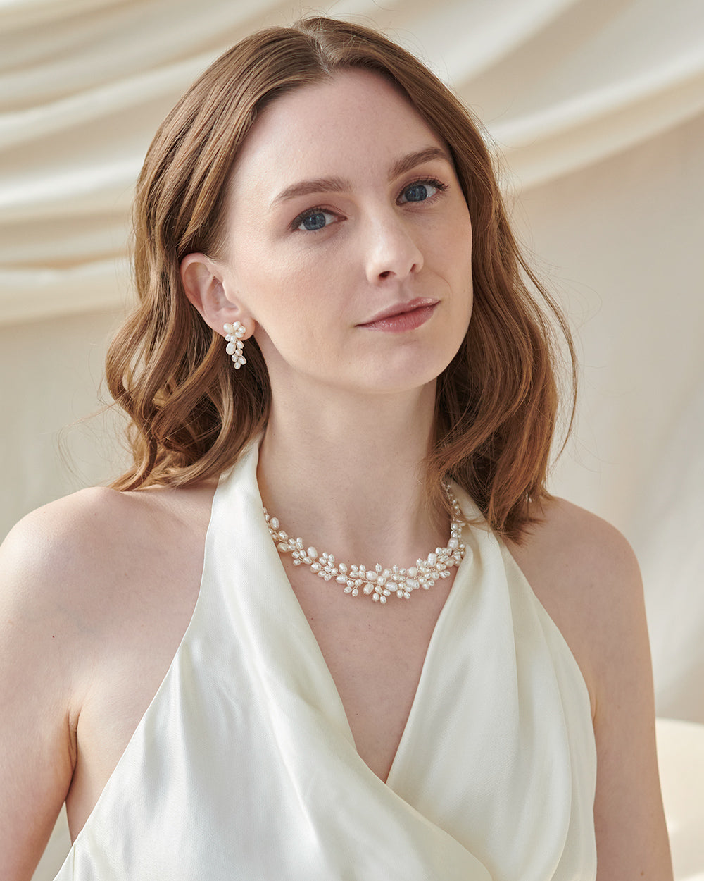 Elegant Freshwater Pearl Jewelry Set - Necklace, Earrings & Bracelet for Women | Perfect for Weddings, Parties & Special Occasions