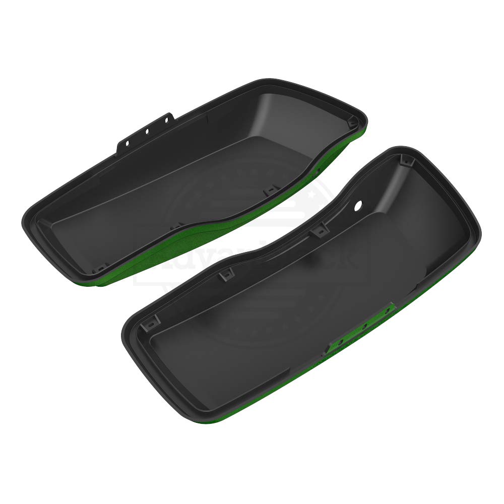 Moto Onfire Saddlebag Lids for Harley Touring Street Glide Road Glide Special 2014-2020 - Radioactive Green Replacement Motorcycle Accessories - Perfect for Long Rides & Custom Bike Upgrades