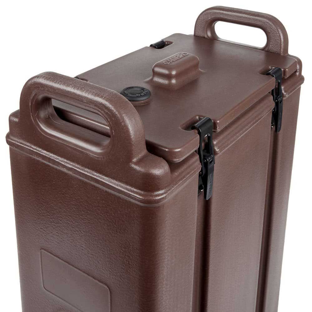 Cambro 250LCD131 2.5 Gallon Camtainer Insulated Beverage Dispenser - Dark Brown - Perfect for Parties, Catering & Outdoor Events - Keeps Drinks Cold for Hours