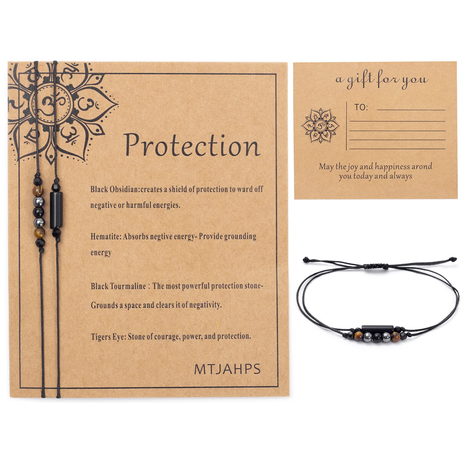 Black Obsidian Protection Bracelet for Women - Empath & Energy Healing, Anxiety Relief, Stress Calming, Luck & Wish Bracelet - Reiki Gift for Spiritual Wellness & Daily Wear