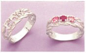 Solid Sterling Silver or 14kt Gold 3-7 Stone Mothers Ring Blank - Size 7 (Settings 163/253/57/143) - Perfect for Jewelry Making, Custom Engagement Rings & Gift Giving