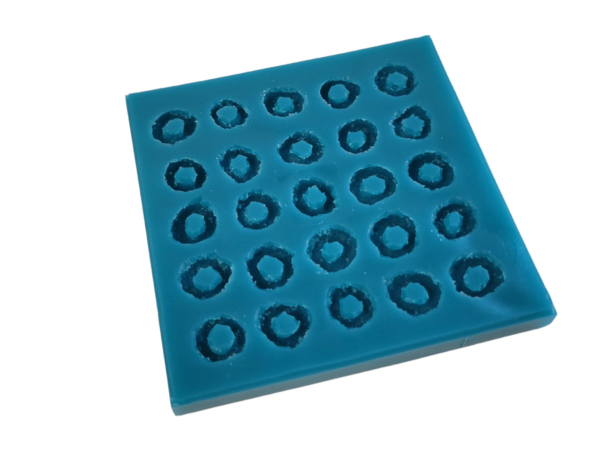 Fruit Rings Cereal Silicone Mold - 25 Cavity Baking Mold for Wax Melts, Resin Crafts, Soap Making - Perfect for DIY Candles, Cake Decorations & Bath Bombs