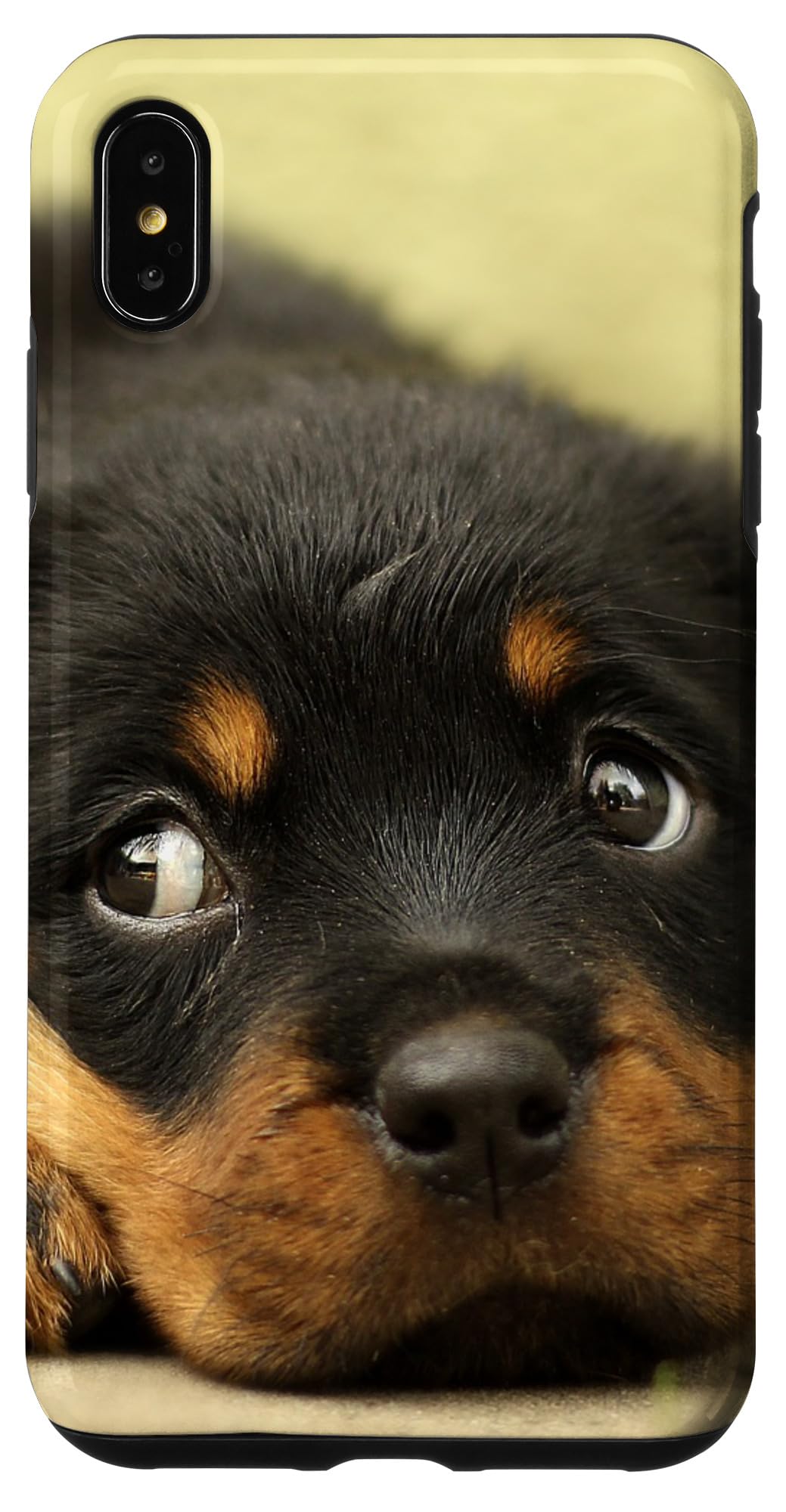 iPhone XS Max Rottweiler Puppy Dog Case - Cute Animal Phone Cover for Dog Lovers - Perfect for Daily Use, Travel & Outdoor Activities