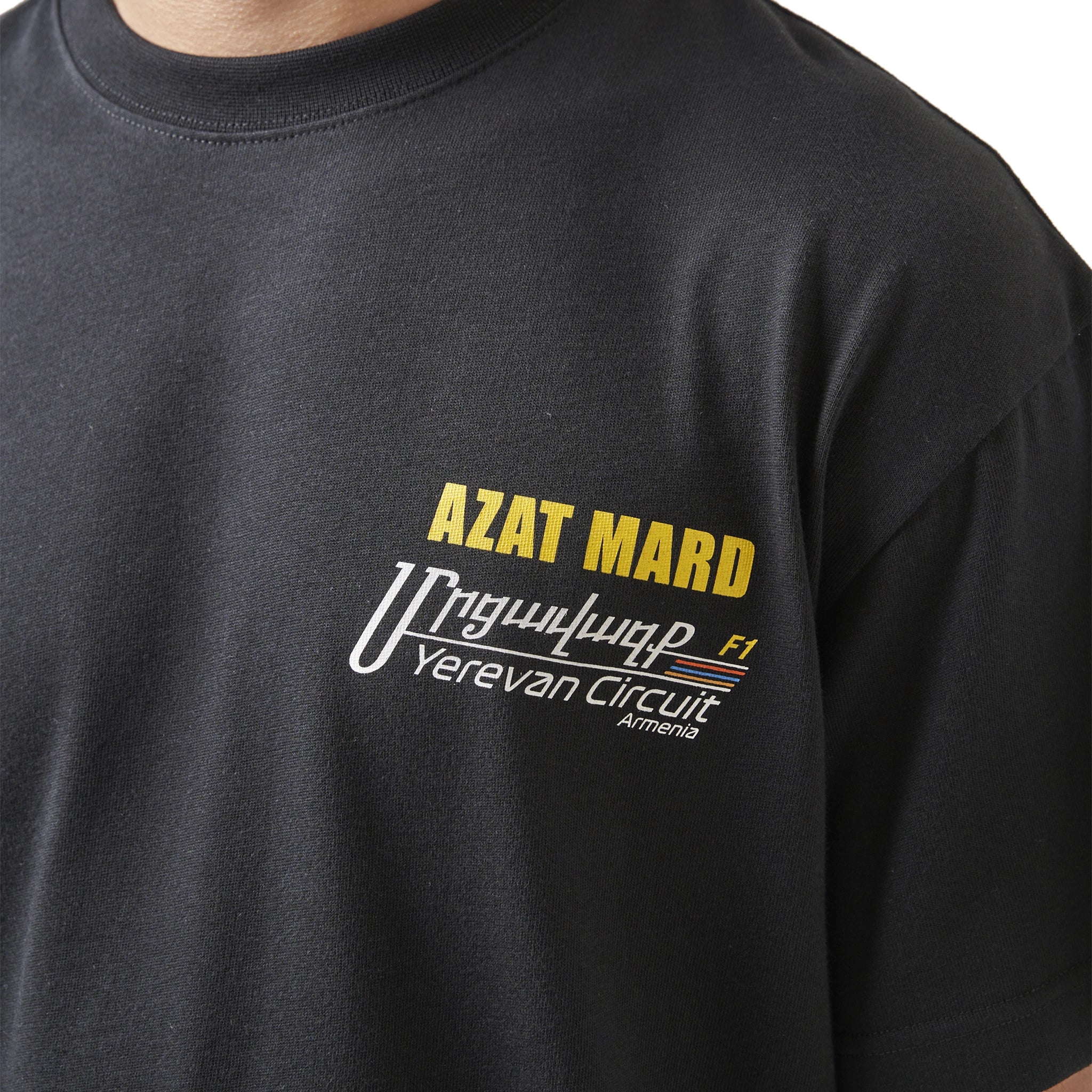 Azat Mard Yerevan Racing T-Shirt - Black Men's Athletic Tee for Running, Gym & Streetwear Fashion