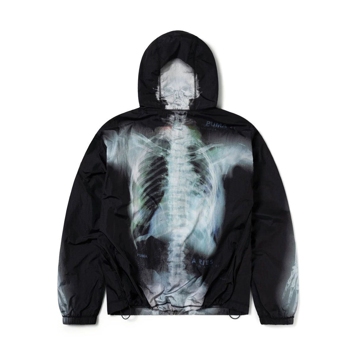 Aries X Ray Windbreaker Jacket for Men & Women - Lightweight Waterproof Windcheater Coat for Outdoor Activities (Black) - Perfect for Hiking, Running & Travel