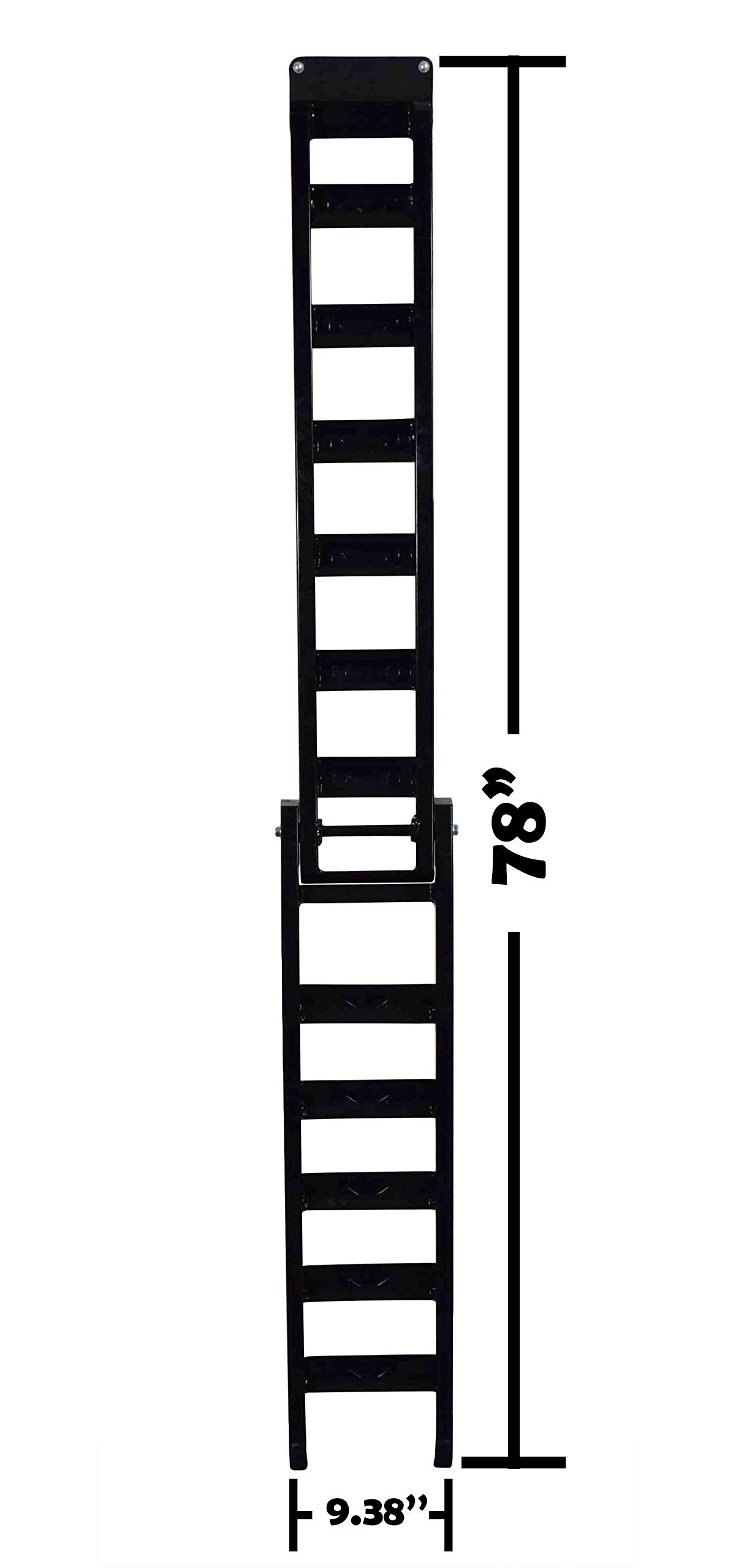 Matrix Concepts A7 Folding Ramp - 500 lbs Capacity Aircraft Aluminum Ramp for Dirt Bikes, ATV & UTV - Lightweight & Durable with Sticker Pack (Black/White) - Perfect for Loading Motorcycles, ATVs & Utility Vehicles