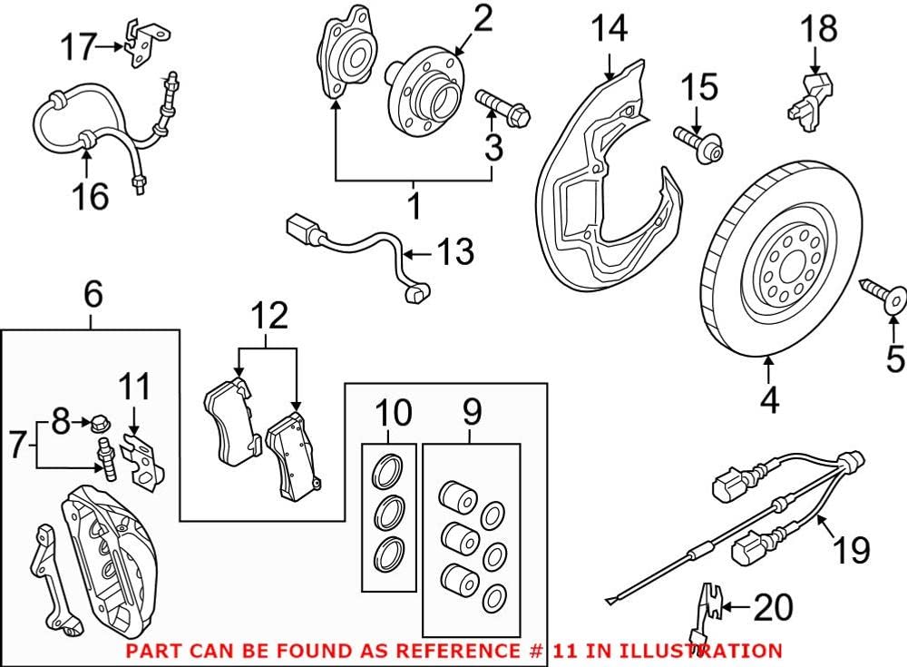 Genuine OEM Disc Brake Pad Retaining Clip for Audi 4H0615269C - Perfect Fit for Audi A6 A7 Q5 Q7 - High Performance Brake System Replacement Part - Ideal for Daily Commuting & Highway Driving