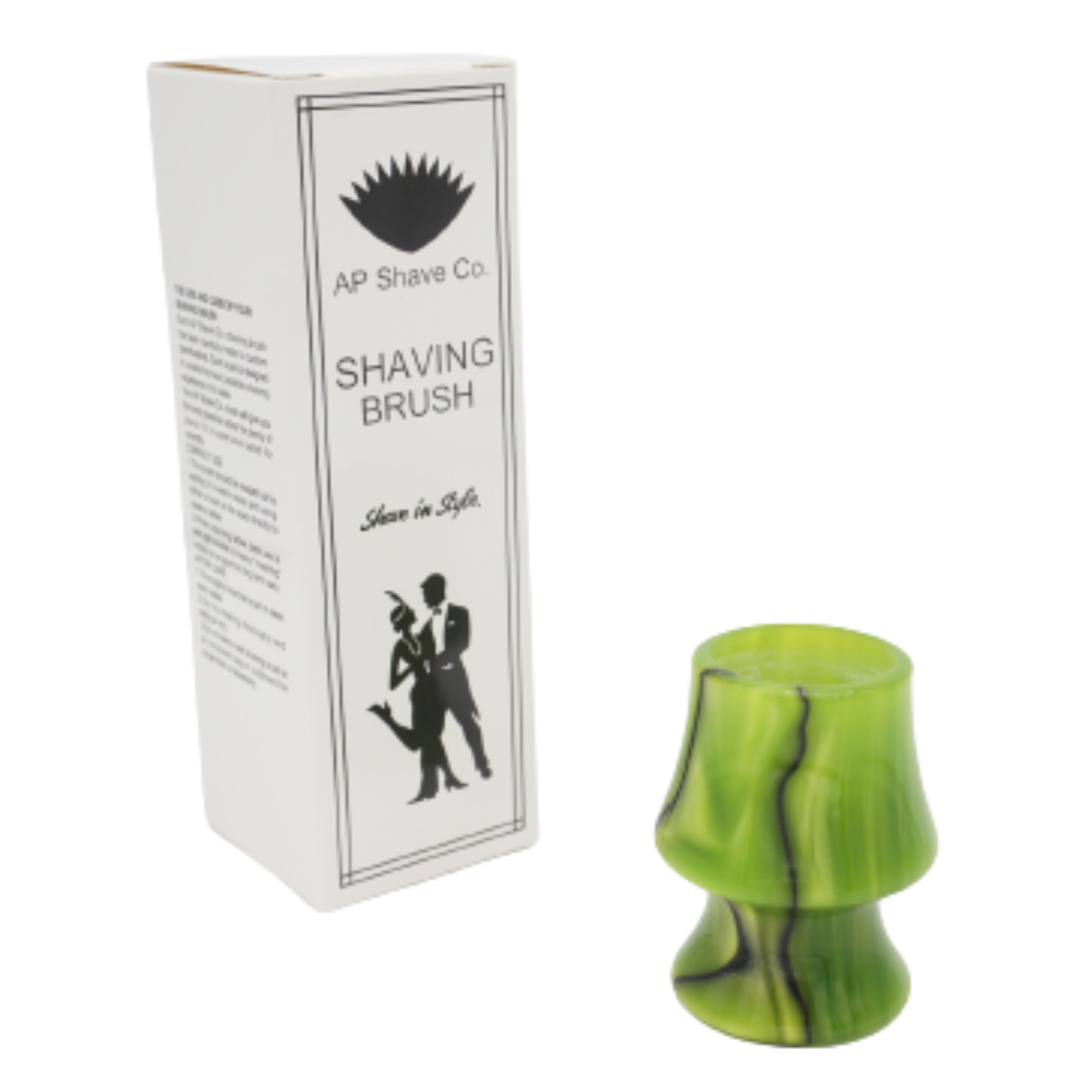 Premium Handcrafted Toxic Green Shaving Brush Handle - Fits 24mm & 26mm Knots - Perfect for Wet Shaving, Grooming Kits & Barber Shops