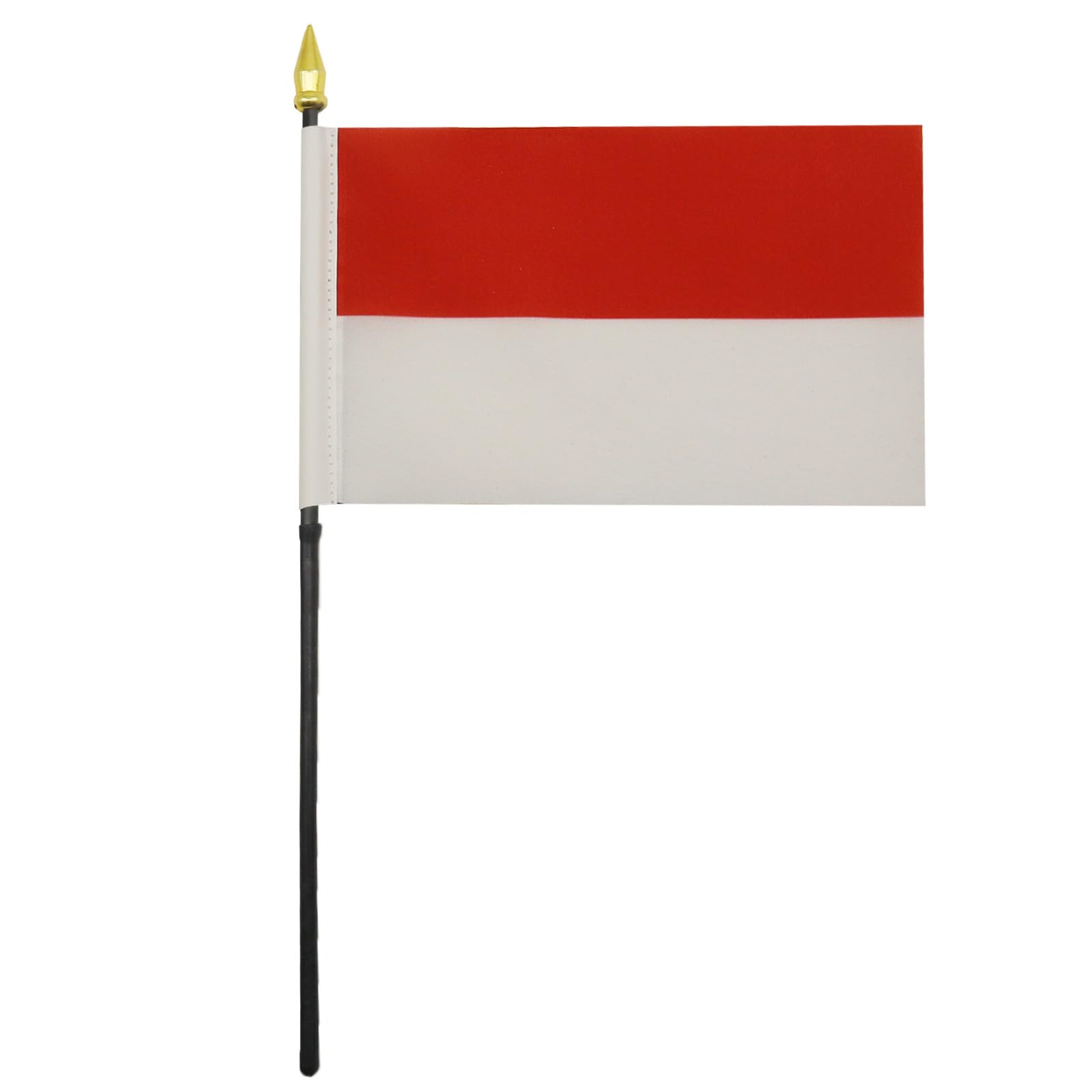 AZ FLAG Monaco Table Flag 4'' x 6'' - Monégasque Mini Desk Flag 100% Polyester 15 x 10 cm - Office Banner with 10'' Golden Spear Pole - Perfect for Home, Office Decor & International Events
