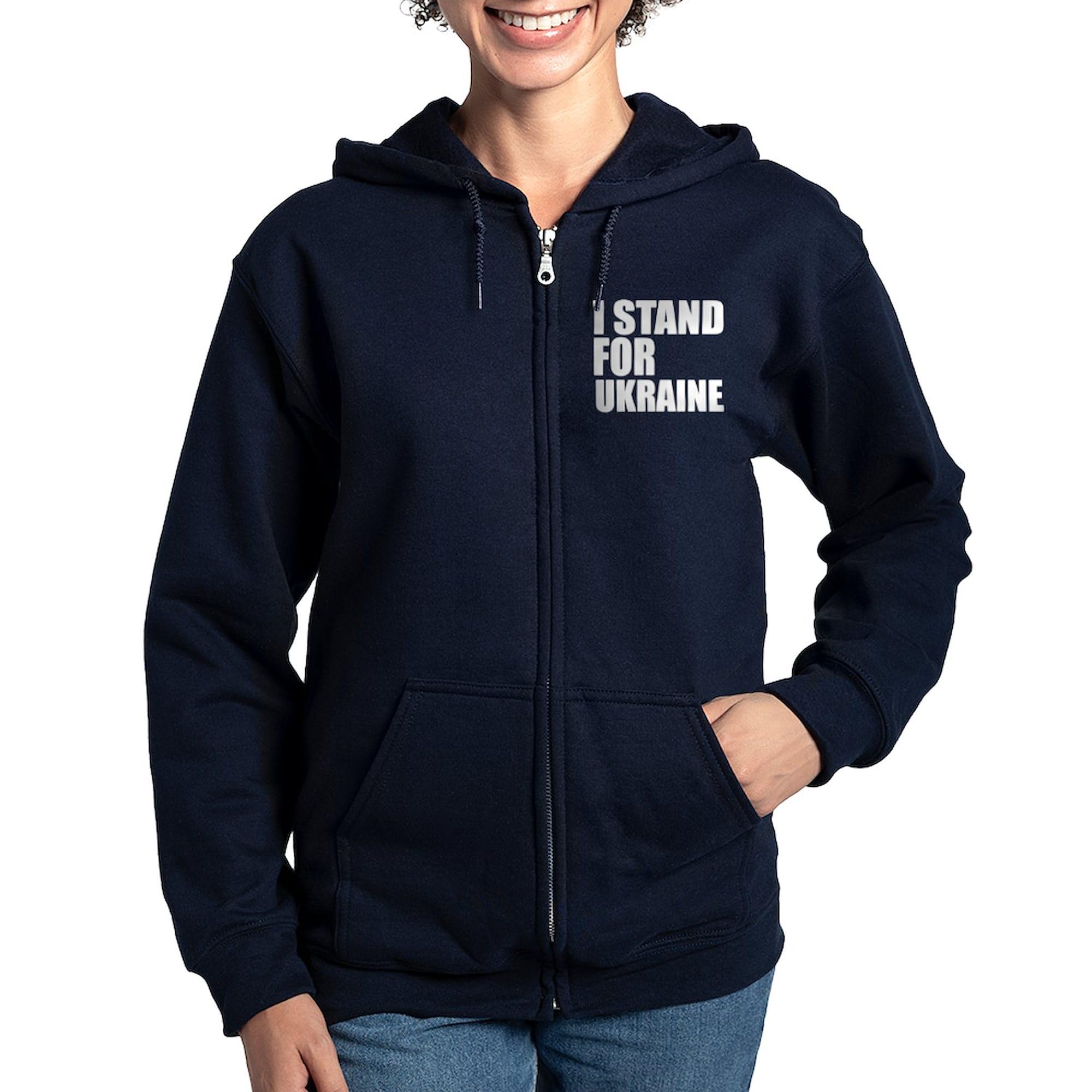Stand for Ukraine Women's Zip Hoodie - Stylish Zip-Up Sweatshirt for Women | Casual Wear, Support Ukraine, Comfortable & Trendy | Perfect for Daily Outfits, Workouts & Showing Solidarity