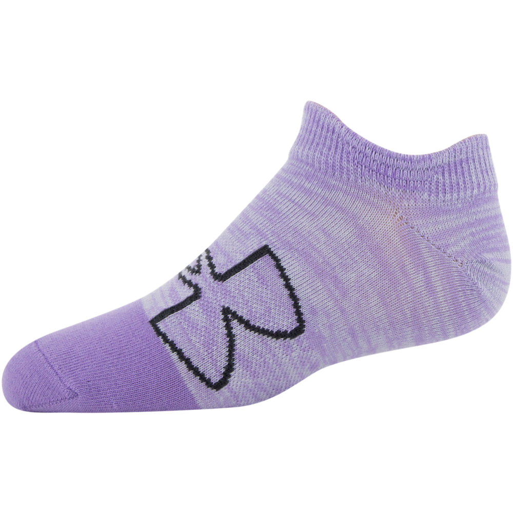 Under Armour Youth Essential No Show Socks 6-Pack for Girls - Breathable & Cushioned Athletic Socks for Running, School & Everyday Comfort