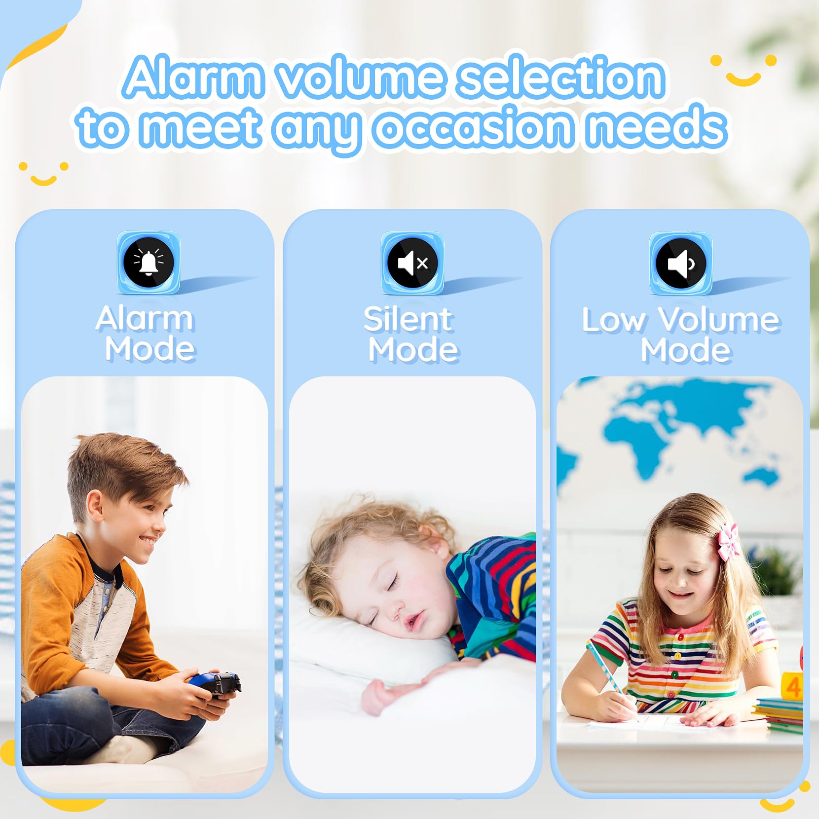 60-Minute Digital Visual Timer for Kids - Silent Countdown Clock for Classroom, Homework & Time Management - Blue & White Toddler Timer for Focus, Chores & Learning Activities