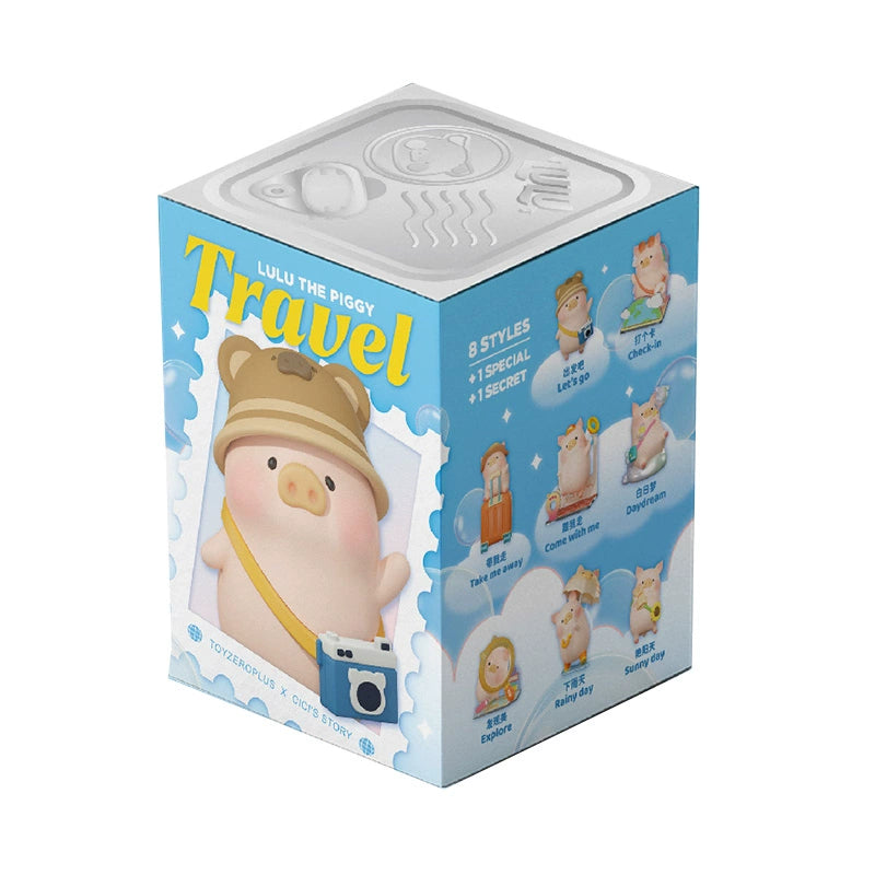 LULU PIG Travel Series Blind Box - Collectible Cute Pig Figurines for Travel Lovers, Perfect for Home Decor, Office Display & Gift Giving