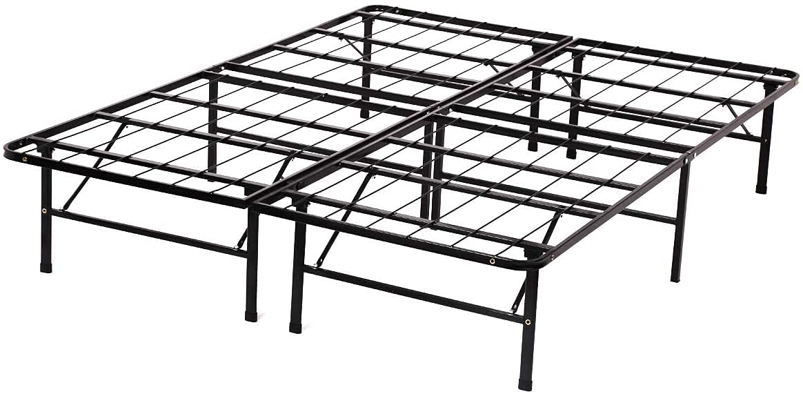 Queen Size Bed Frame - Heavy Duty Steel Platform with Non-Slip Design & Noise-Free Construction | No Box Spring Needed | Durable Mattress Foundation with Underbed Storage | Perfect for Master Bedrooms, Guest Rooms & Small Spaces
