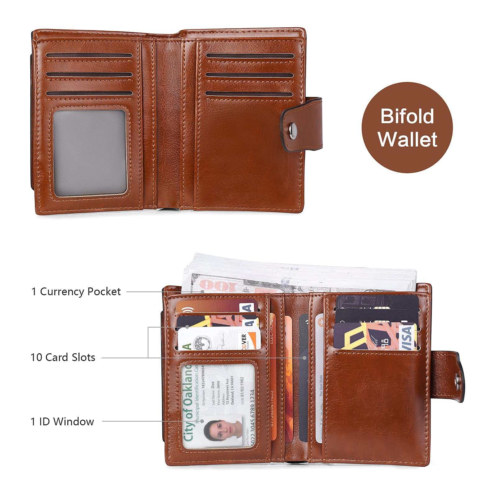 BROMEN Genuine Leather Laptop Backpack for Women - 15.6 Inch Business Computer Bag, College Backpack with USB Charging Port & Anti-Theft Pocket - Perfect for Work, Travel & School Commute