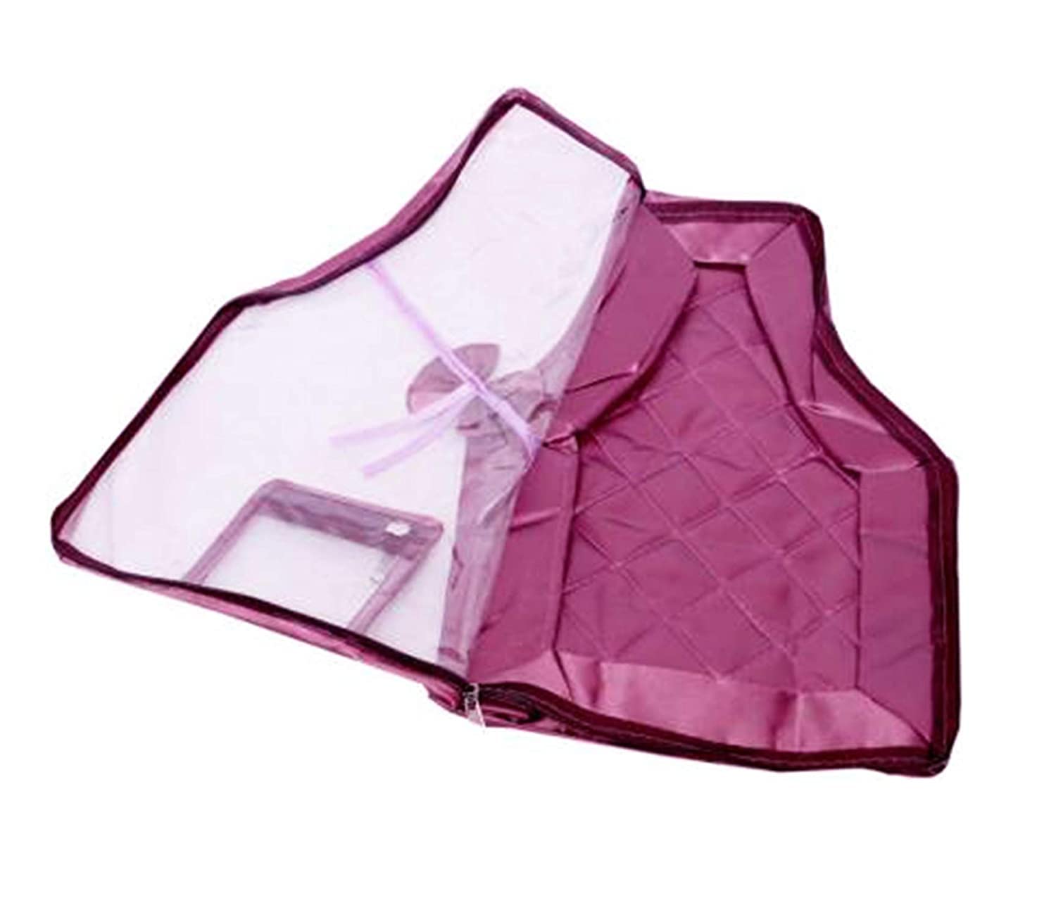 2-Piece Satin Blouse Storage Bags with Clear Window - Wardrobe Clothes Organizer for Travel & Home (Purple) | Garment Protector for Dresses, Shirts & Delicate Clothing