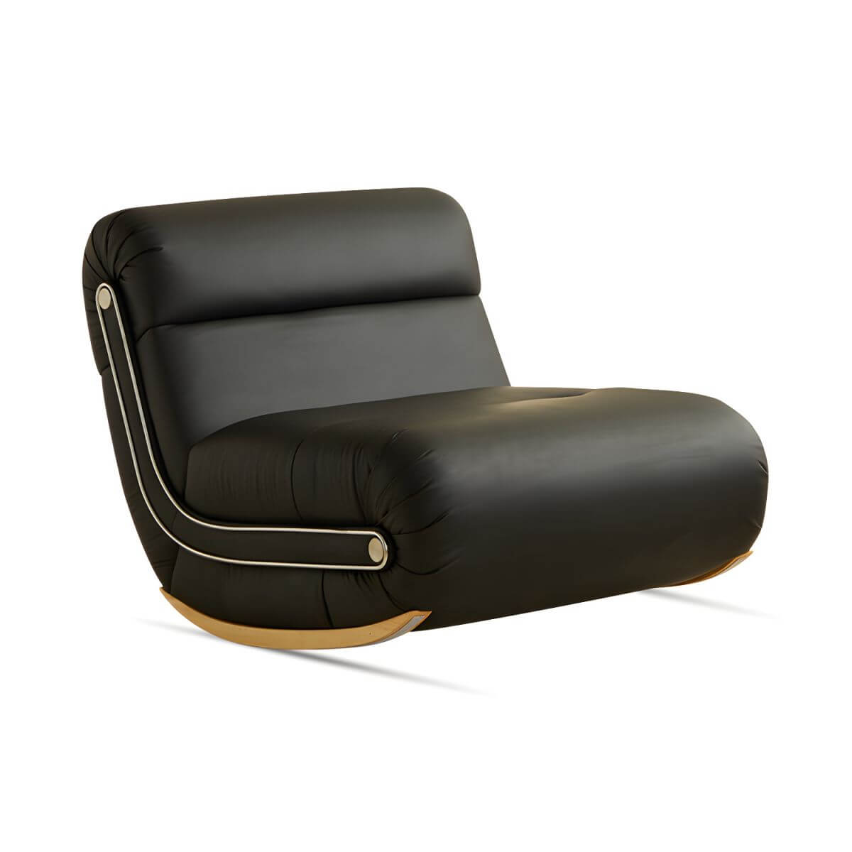 Stylish Solid Color Rocking Chair with Anti-Scratch Upholstery & Natural Wood Legs - Perfect for Living Room, Nursery, or Reading Nook