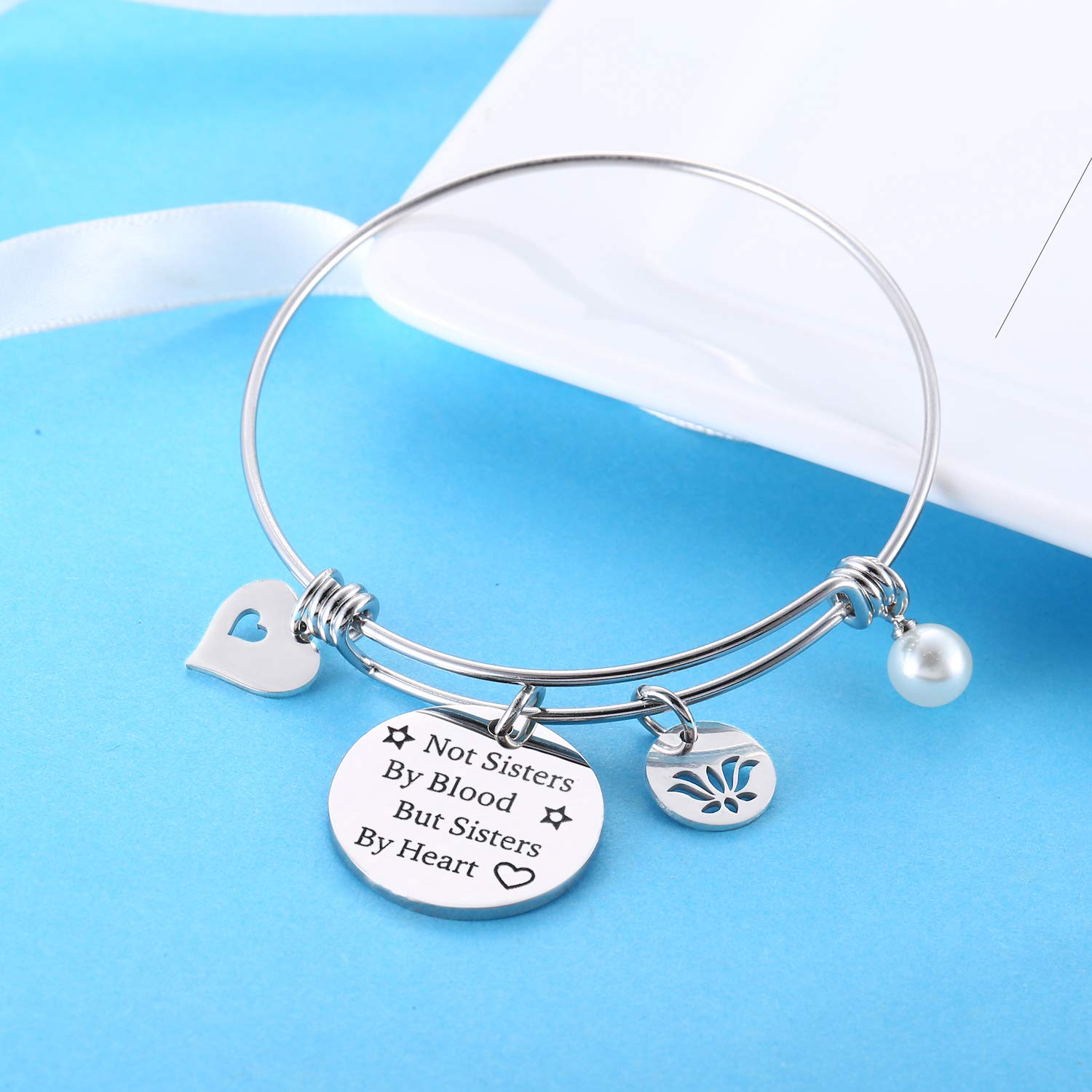 Expandable Sister Bracelets - Best Friend Jewelry Set for Women, Girls - Adjustable Bangle Gift for Sisters, Friends, Couples - Perfect for Birthdays, Anniversaries & Friendship Day