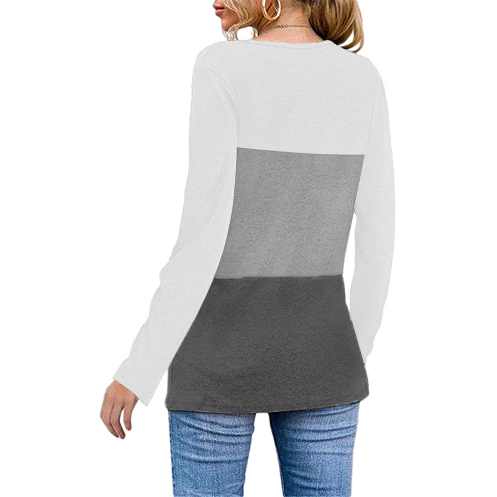 Women's Long Sleeve V-Neck T-Shirt - Soft Casual Blouse & Comfortable Tee Top for Everyday Wear | Perfect for Work, Layering & Fall Fashion