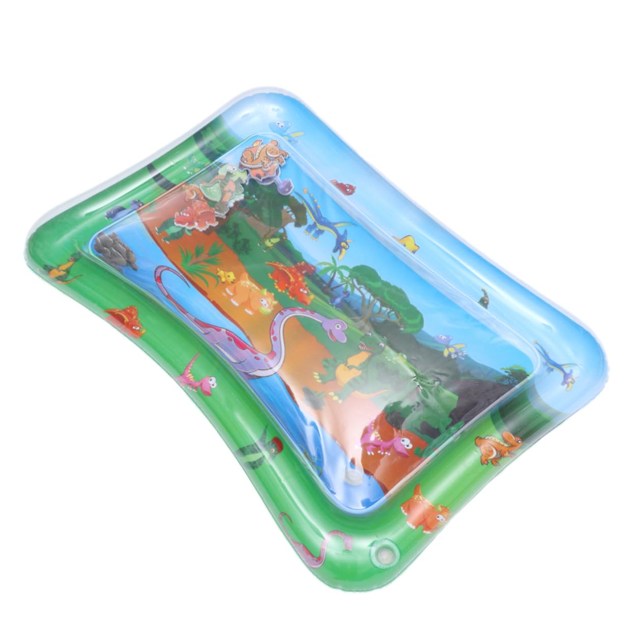 Wakauto 2 Pack Inflatable Water Play Mat for Kids - Large Splash Pad, Sprinkler Fun Outdoor Summer Toy (Green) | Perfect for Backyard, Pool Parties & Beach Activities