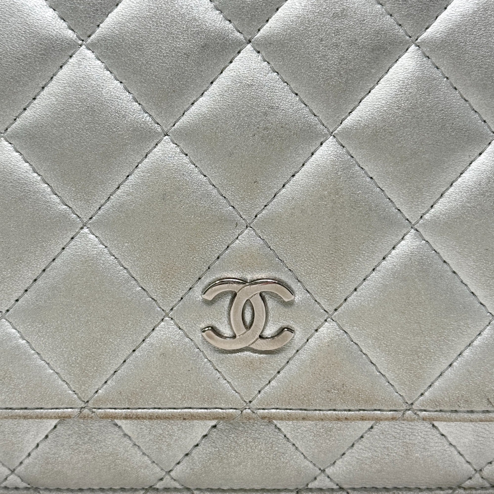 Chanel Silver Wallet On Chain Crossbody Bag - Luxury Designer WOC for Women | Perfect for Parties, Date Nights & Everyday Use