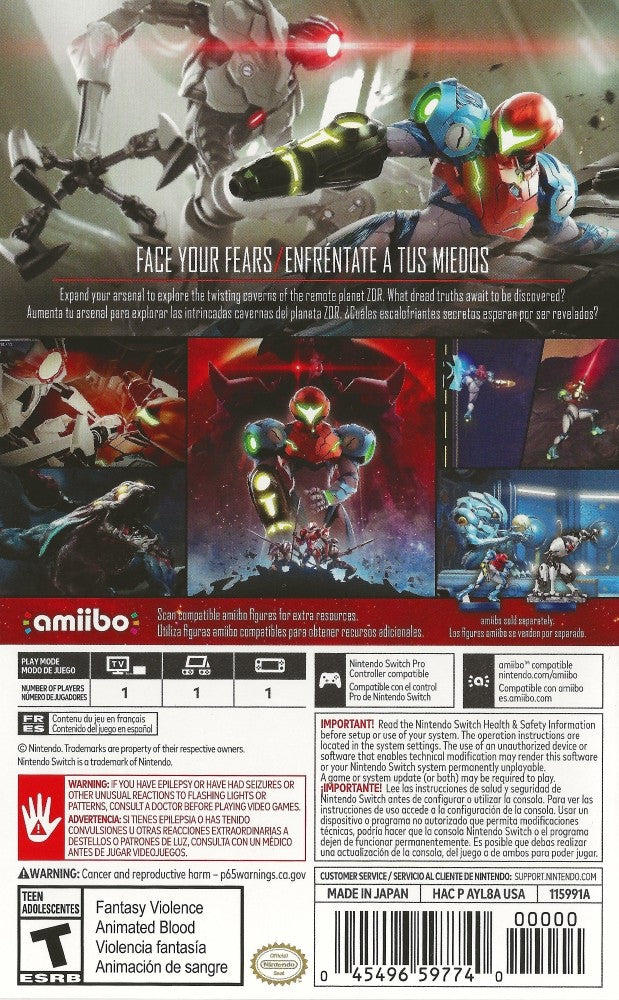 Used Metroid Dread Nintendo Switch Game - Authentic Pre-Owned Adventure Game for Switch | Perfect for Sci-Fi Fans & Action-Adventure Gamers | Play at Home or On-The-Go