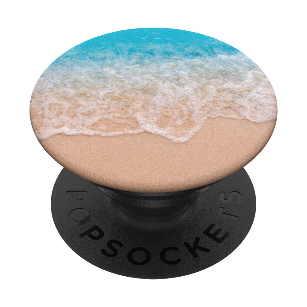 Beach Sea Wave Tropical Sand Summer Vacation PopSockets Swappable PopGrip - Perfect for Travel, Beach Trips & Summer Adventures