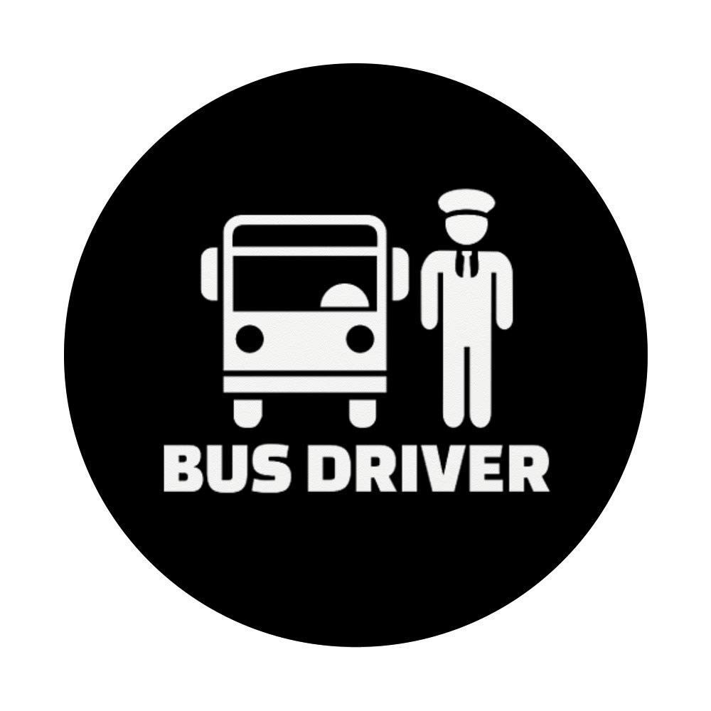 Bus Driver Themed PopSockets Phone Grip & Stand - Expandable Holder for Smartphones & Tablets | Perfect for Commuting, Travel & Daily Use