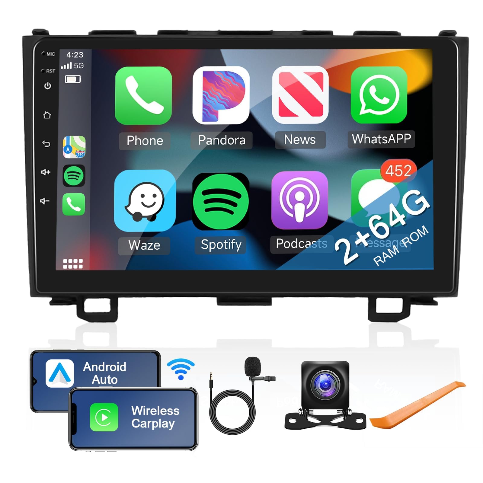 2+64GB Android Car Stereo for Honda CRV 2007-2011 - 9