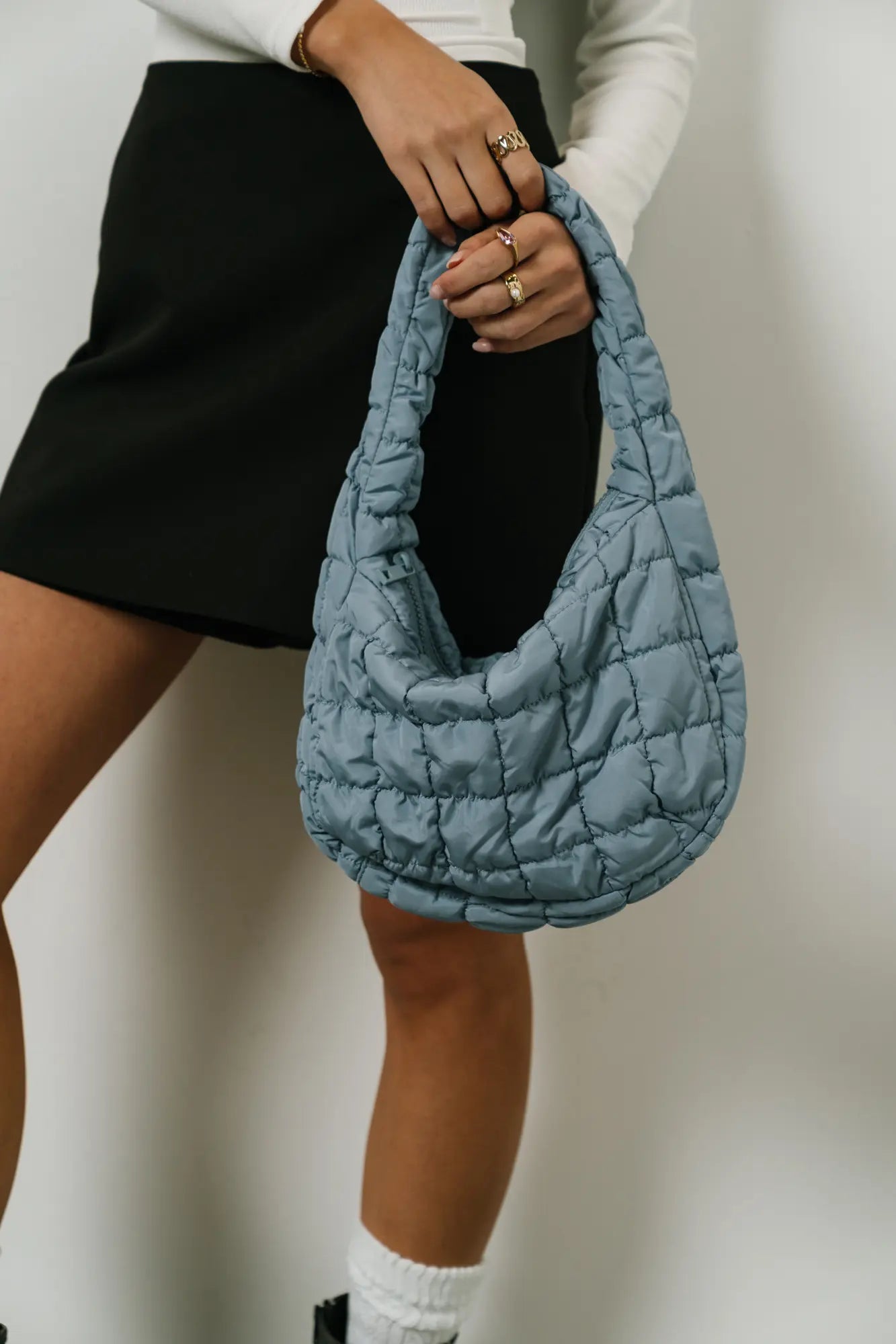 Julia Quilted Crossbody Bag for Women - Blue Genuine Leather Purse with Adjustable Strap | Perfect for Work, Travel & Everyday Use